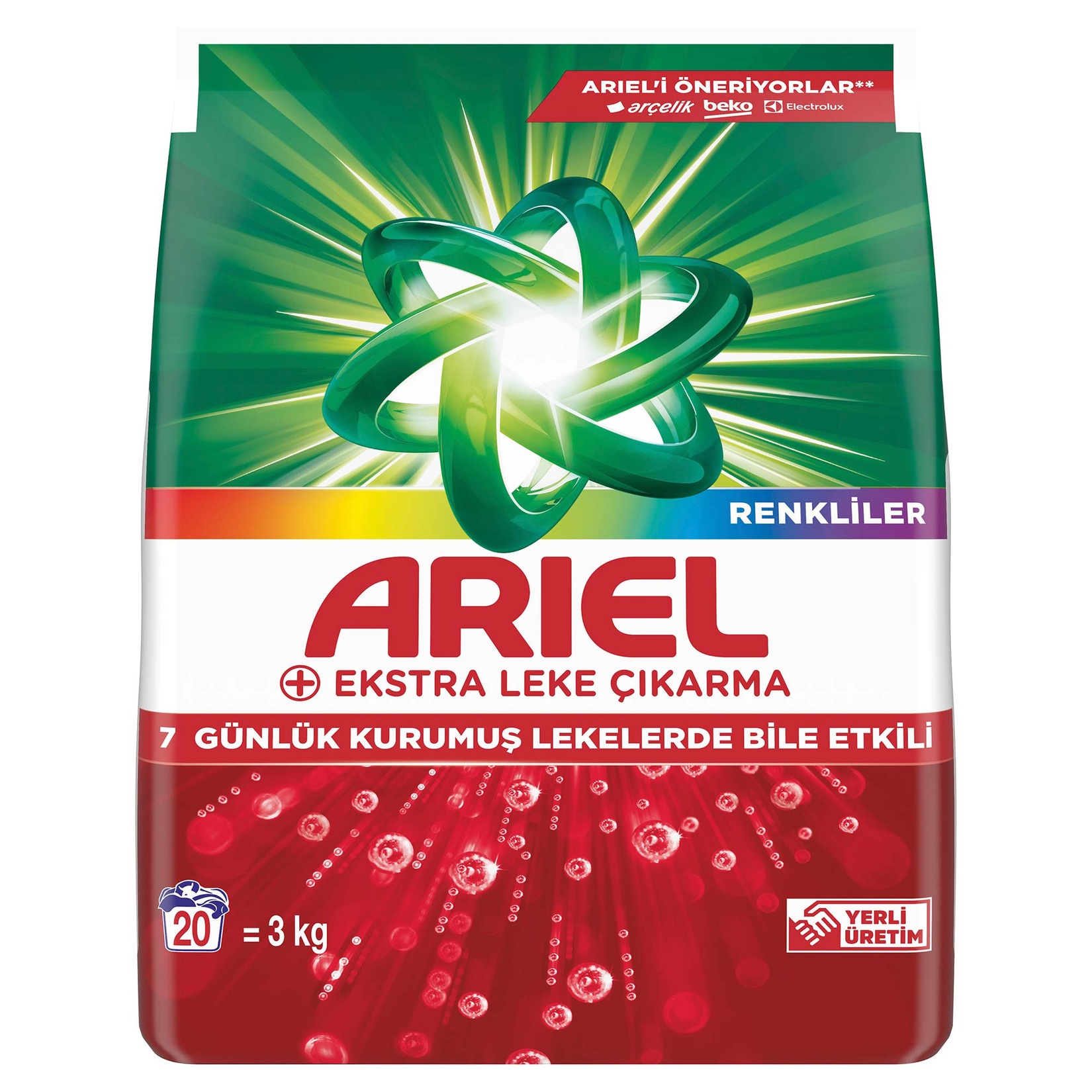 Ariel Oxi Ekstra Hijyen 3Kg 20 Yıkama Renkliler - Görsel 1