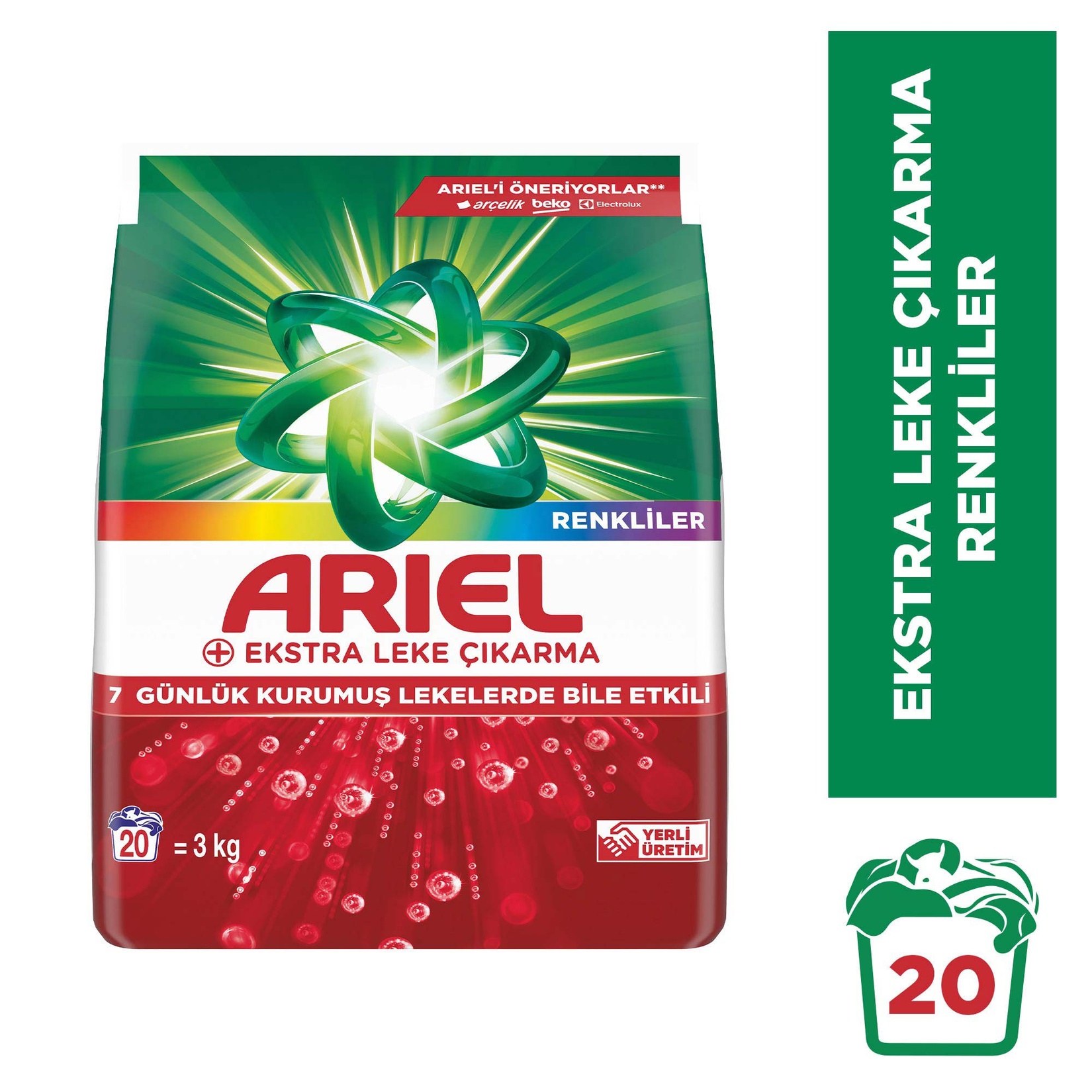 Ariel Oxi Ekstra Hijyen 3Kg 20 Yıkama Renkliler - Görsel 2