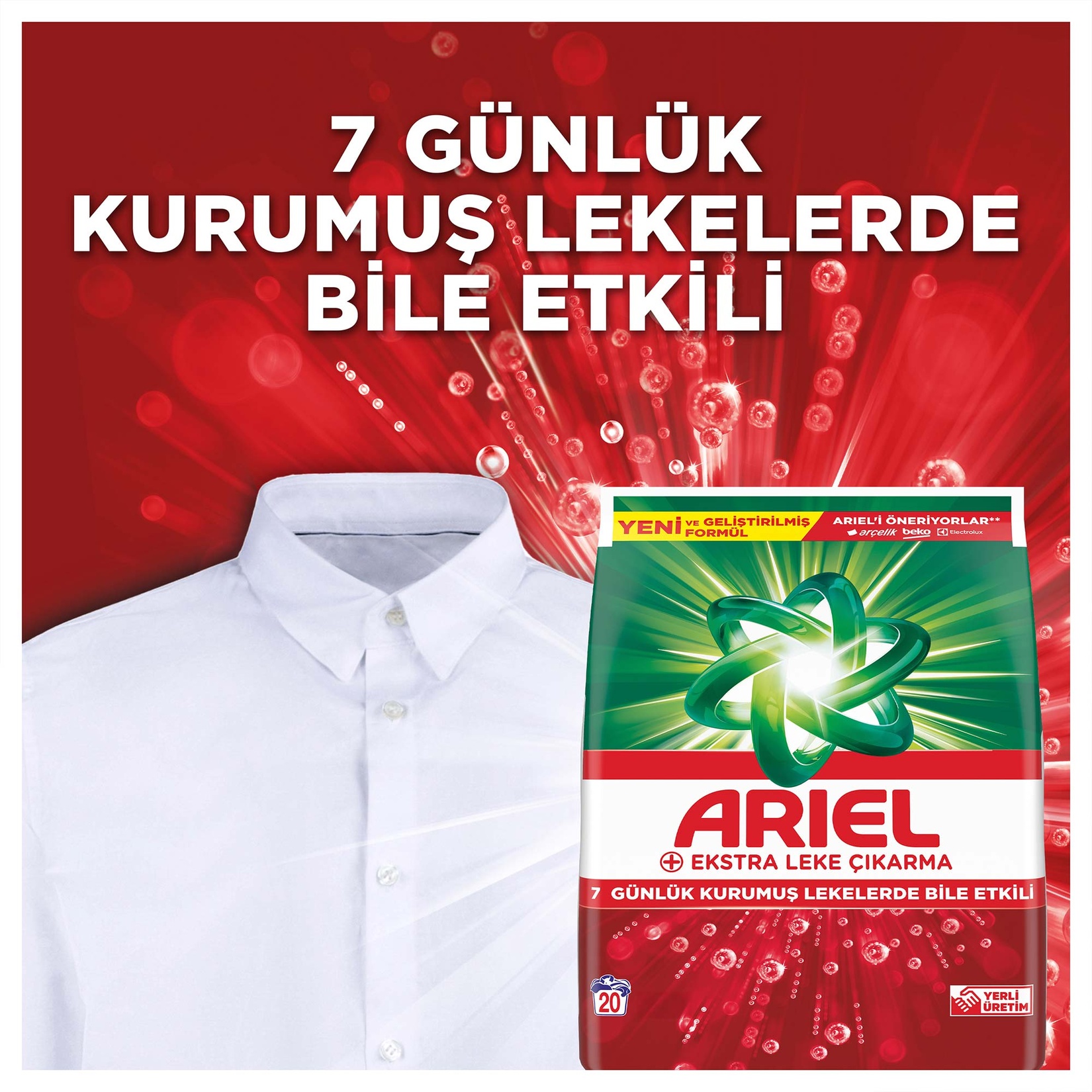 Ariel OXI 1,2 Kg AquaPudra Toz Çamaşır Deterjanı - Görsel 3
