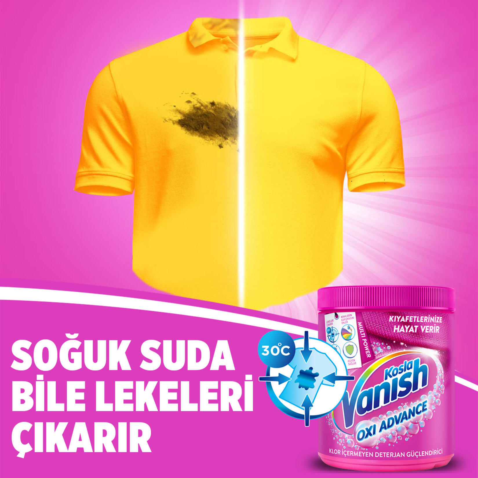 Vanish Multipower Toz 800 G Renkliler Deterjan Güçlendirici - Görsel 3