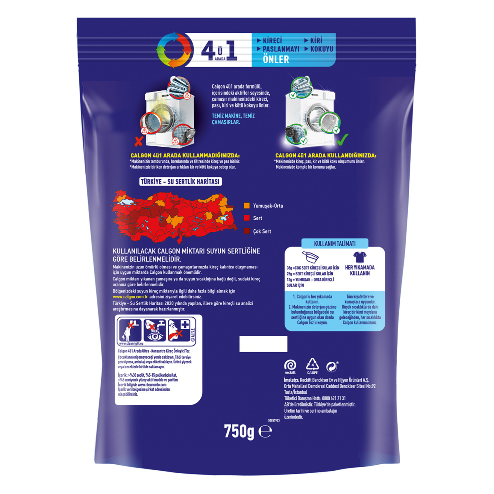 Calgon Ultra Konsantre Çamaşır Makinesi Kireç Önleyici 750 G - Görsel 7