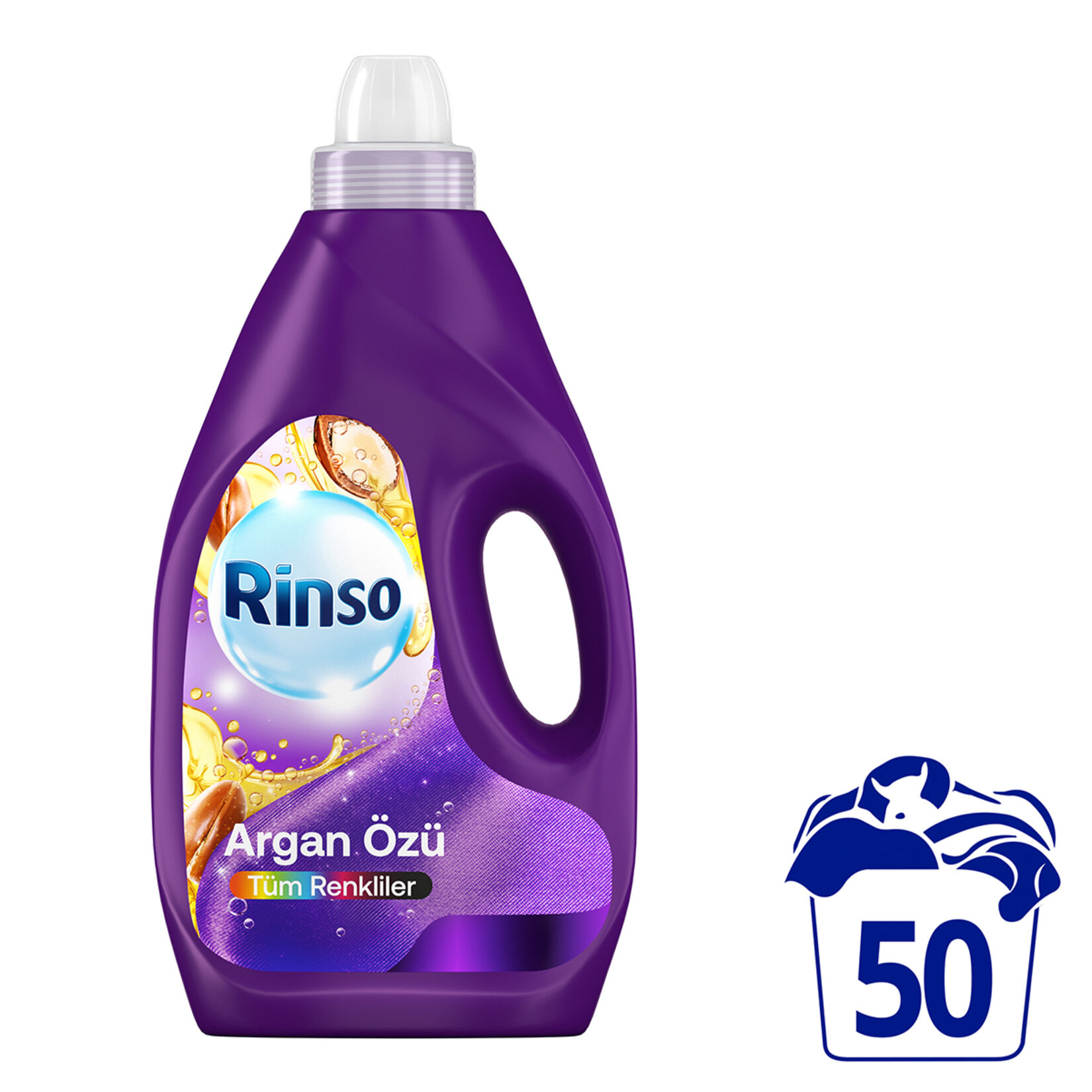 Rinso Sıvı Çamaşır Deterjanı Komple Bakım Serisi Renkliler 50 Yıkama 3 L - Görsel 2