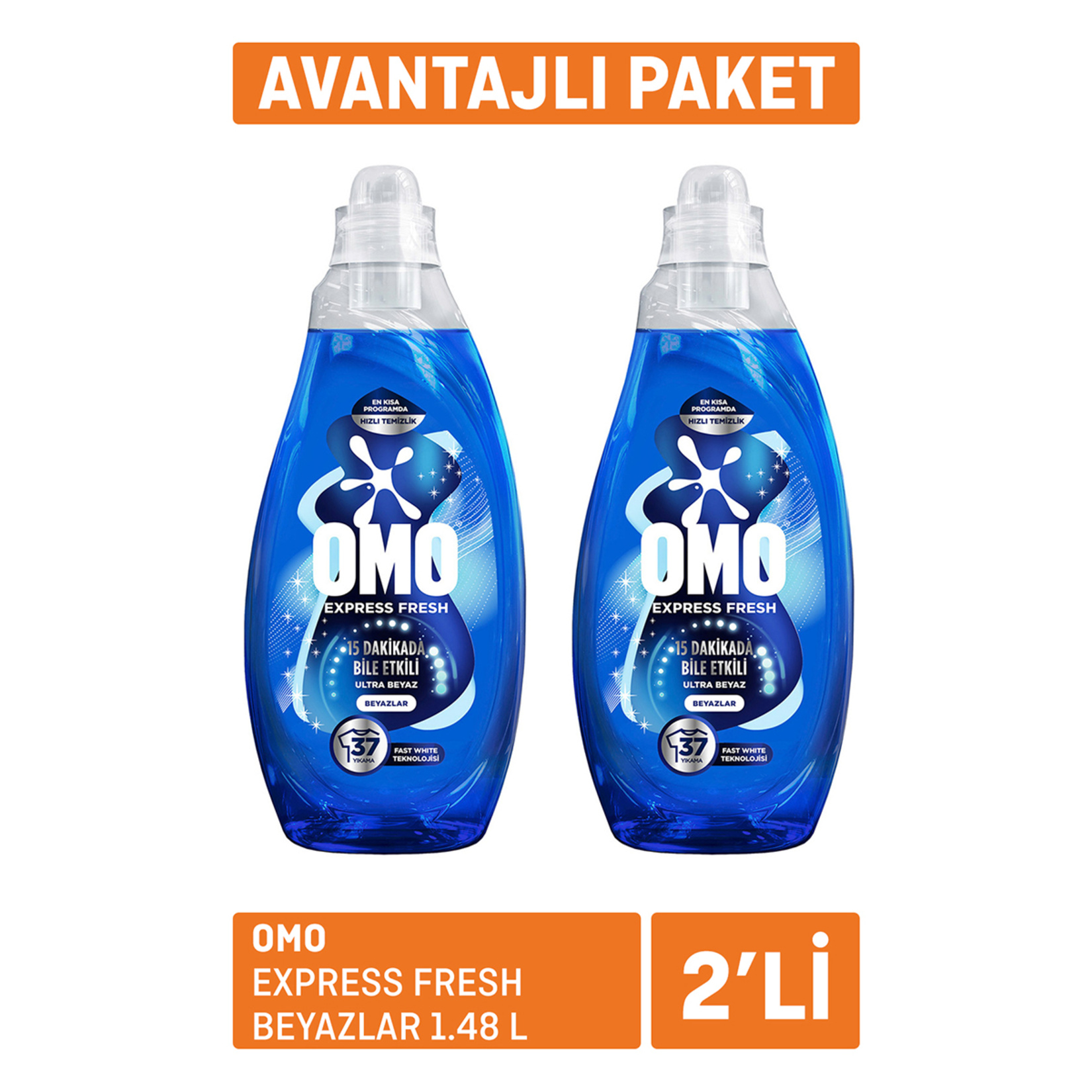 Omo Express Fresh Beyazlar 2  x 1.48 L