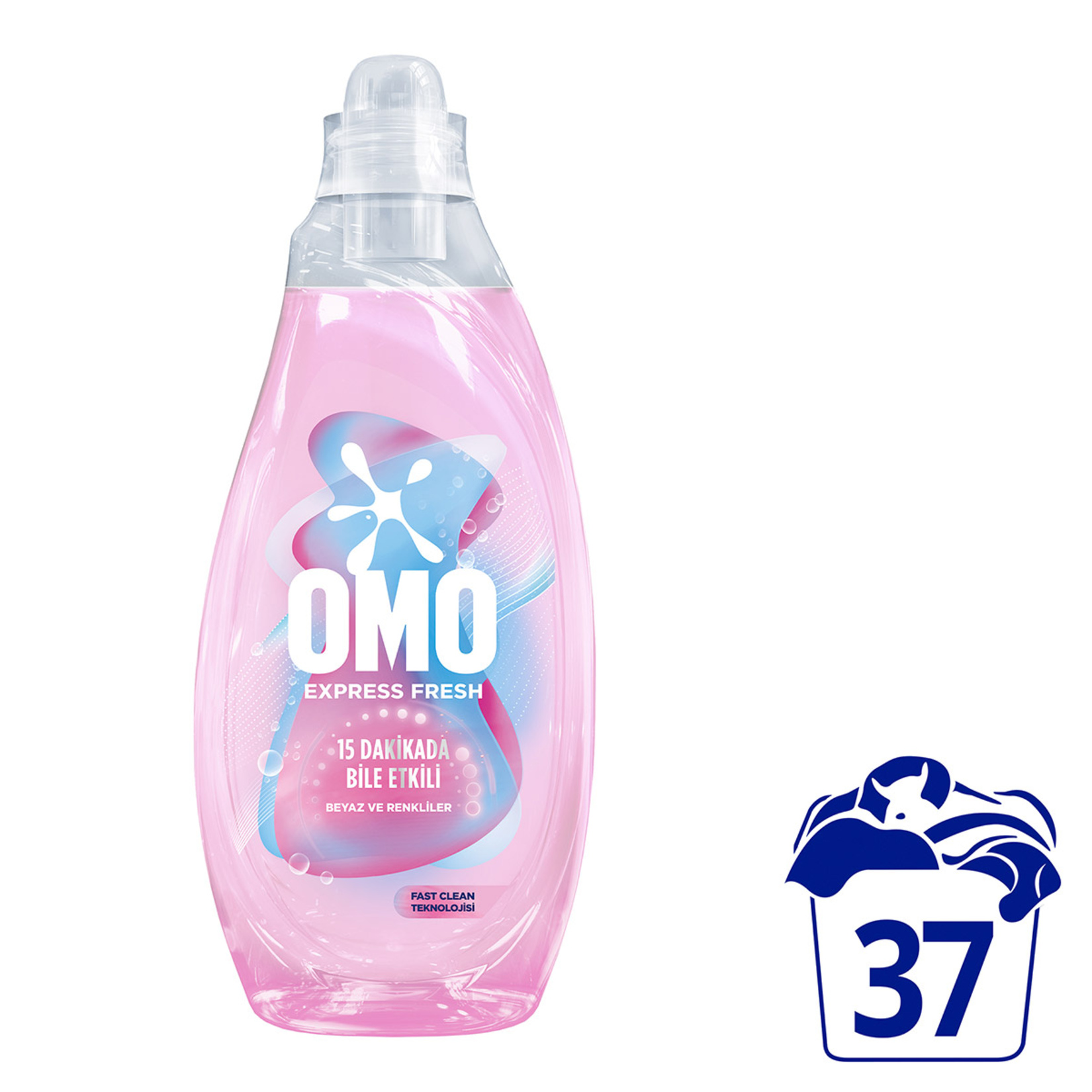 Omo Express Fresh Sensitive Beyaz ve Renkliler Sıvı Çamaşır Deterjanı 1480 Ml - Görsel 2