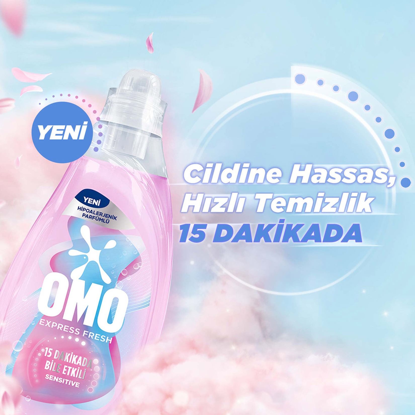 Omo Express Fresh Sensitive Beyaz ve Renkliler Sıvı Çamaşır Deterjanı 1480 Ml - Görsel 4