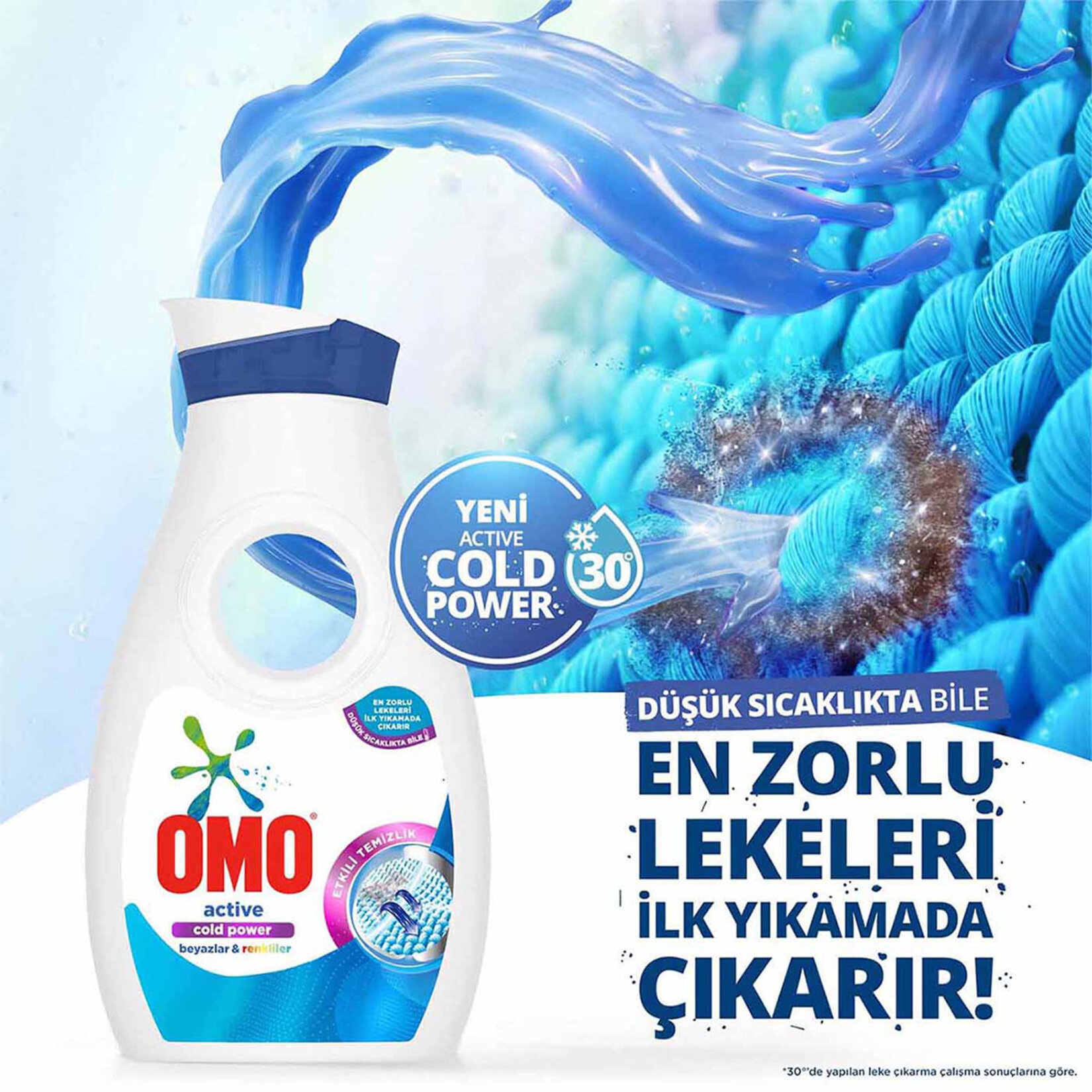 Omo Sıvı Çamaşır Deterjanı Active Beyazlar ve Renkliler 910 ML 14 Yıkama - Görsel 3