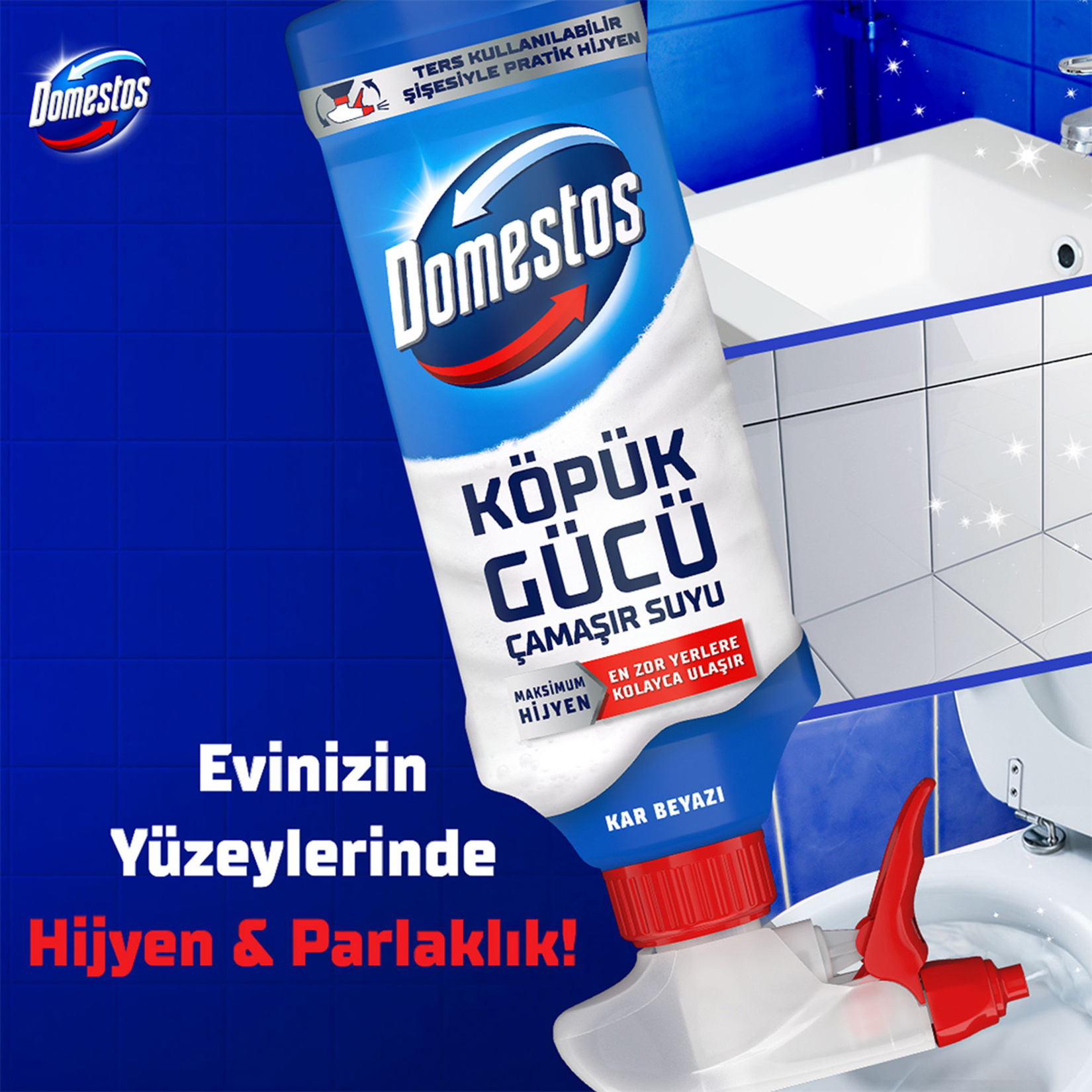 Domestos Köpük Beyaz Sabun 450 Ml + Domestos Dağ Esintisi 750 Ml - Görsel 5