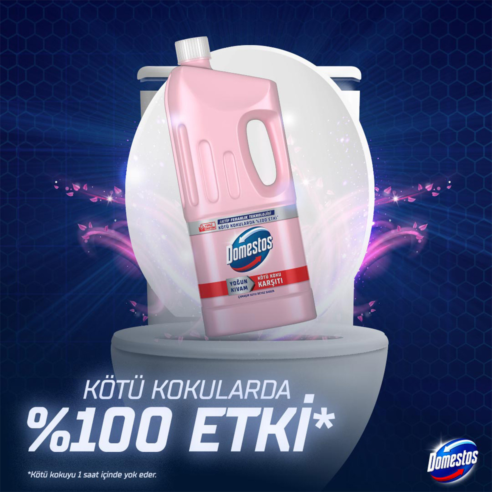 Domestos Yoğun Kıvamlı Çamaşır Suyu Kötü Koku Karşıtı 1850 Ml - Görsel 3