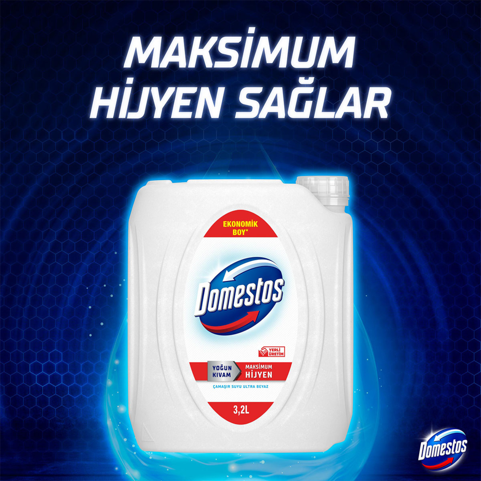 Domestos Yoğun Kıvamlı Çamaşır Suyu Ultra Beyaz 3240 Ml - Görsel 3