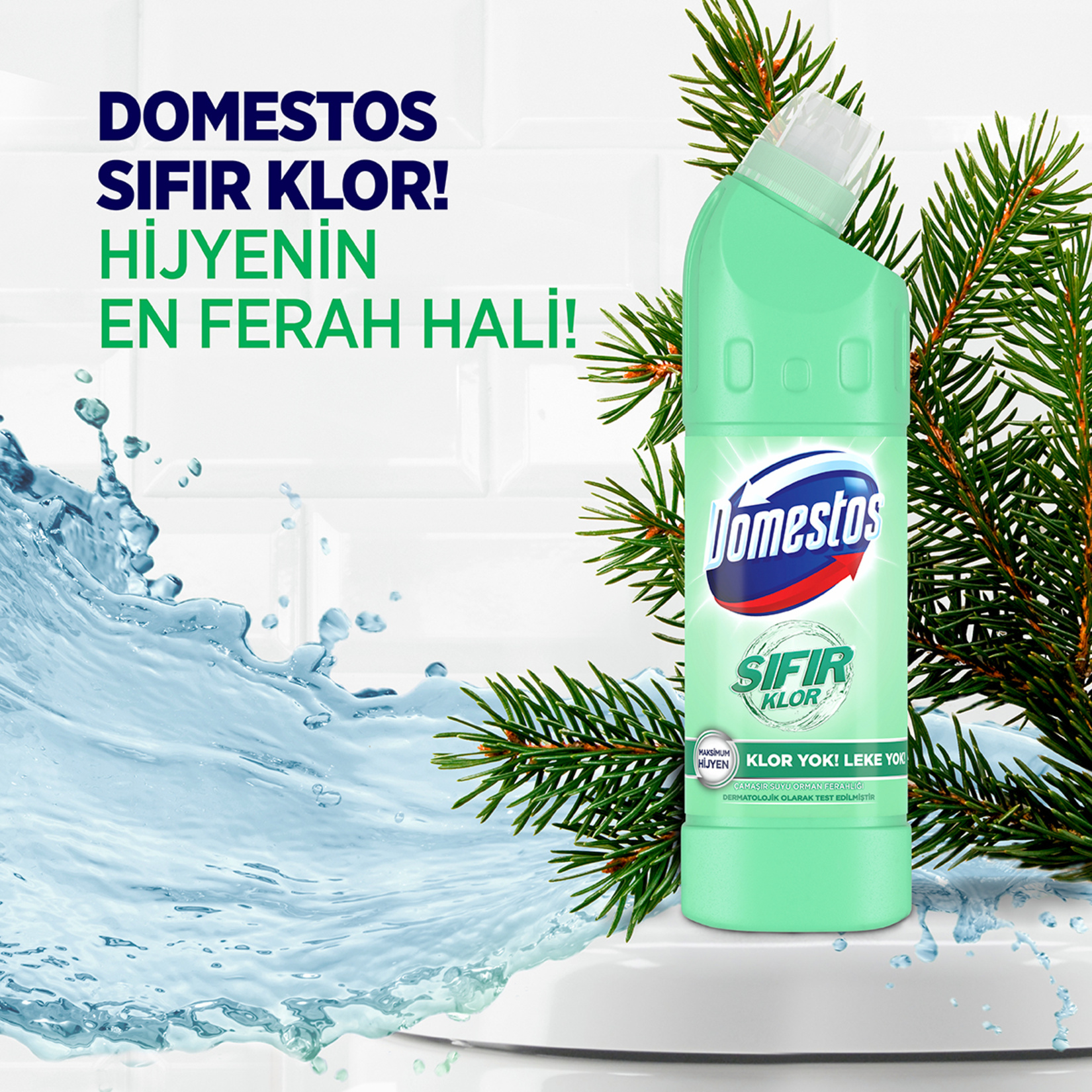 Domestos Yoğun Kıvamlı Çamaşır Suyu Sıfır Klor Orman Ferahlığı Leke Yapmaz 675 Ml - Görsel 3