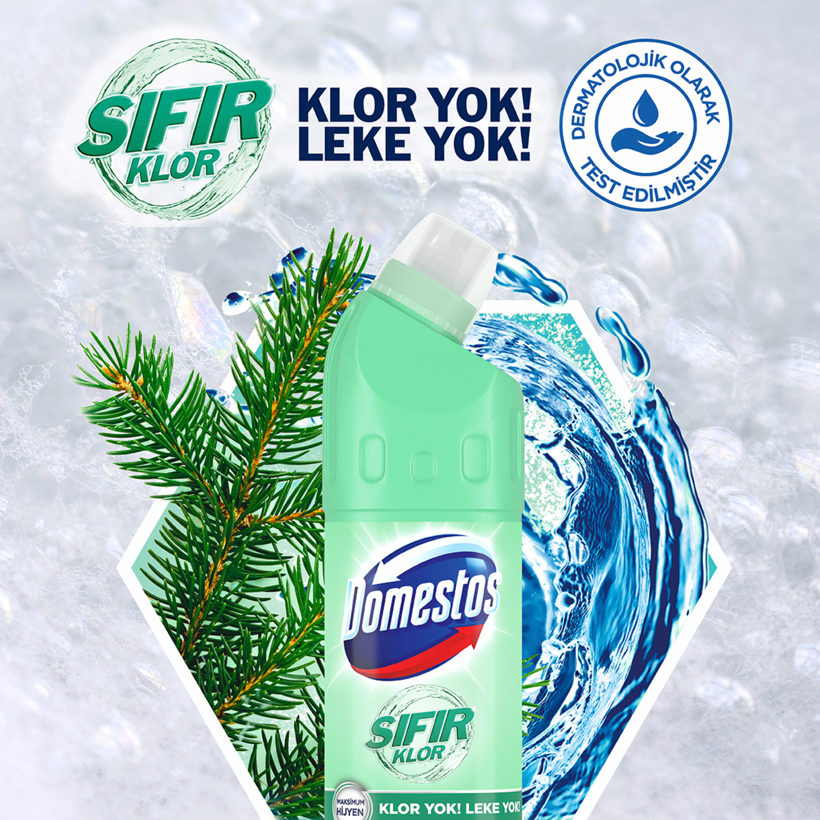 Domestos Yoğun Kıvamlı Çamaşır Suyu Sıfır Klor Orman Ferahlığı Leke Yapmaz 675 Ml - Görsel 4