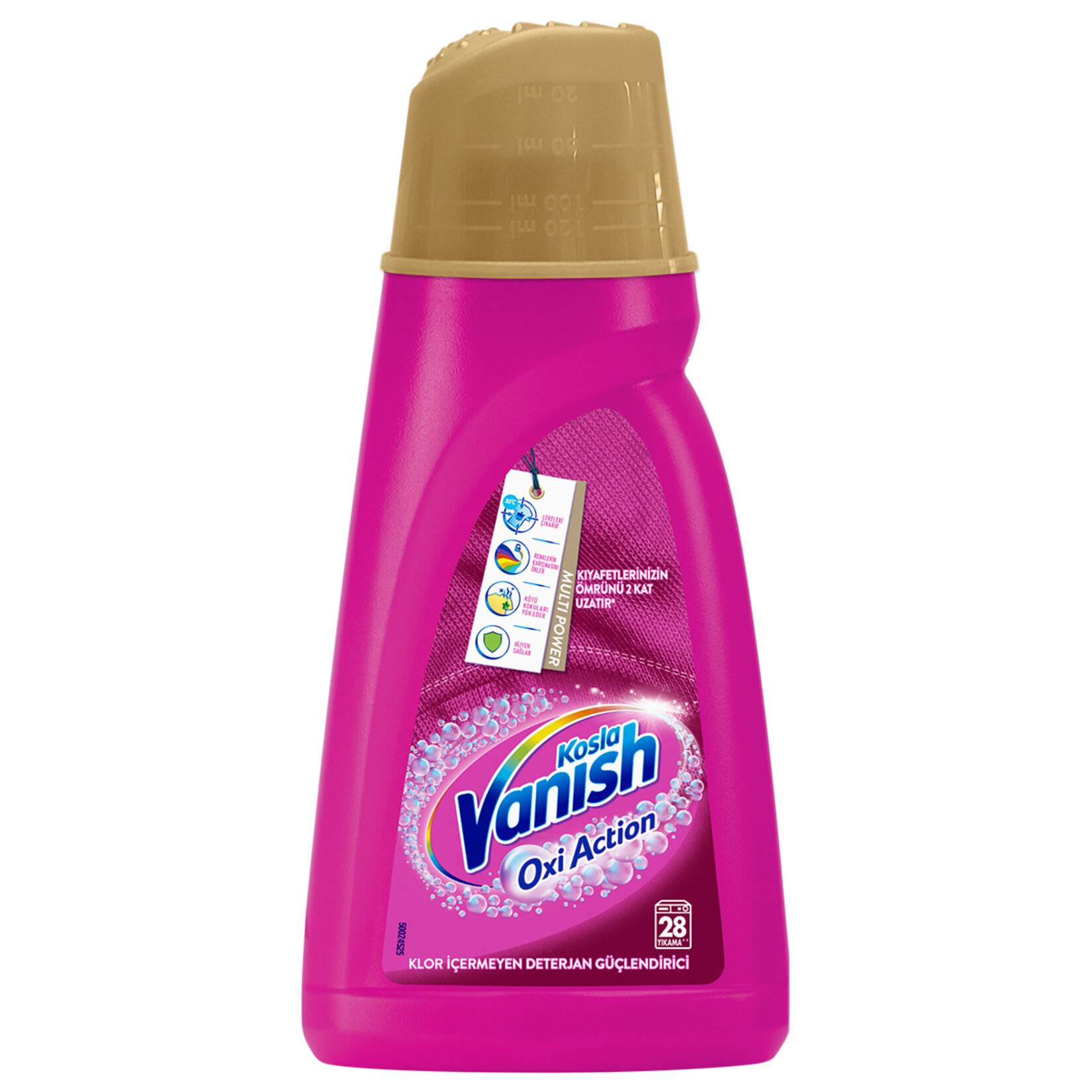 Vanish Kosla Multipower Sıvı Leke Çıkarıcı ve Deterjan Güçlendirici 1400 ml Renkliler İçin - Görsel 1