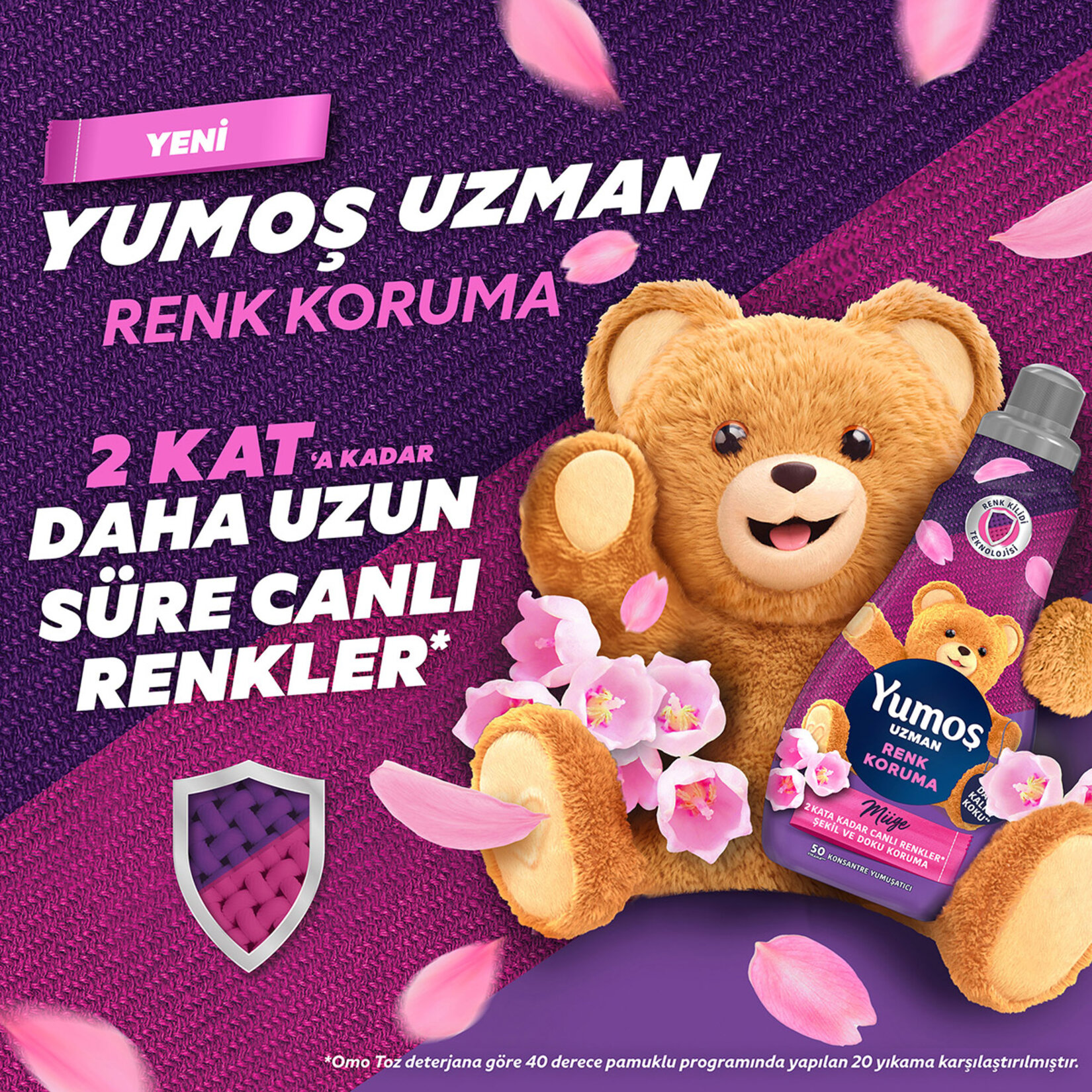 Yumoş Uzman Renk Koruma Konsantre Yumuşatıcı 1200 Ml - Görsel 3