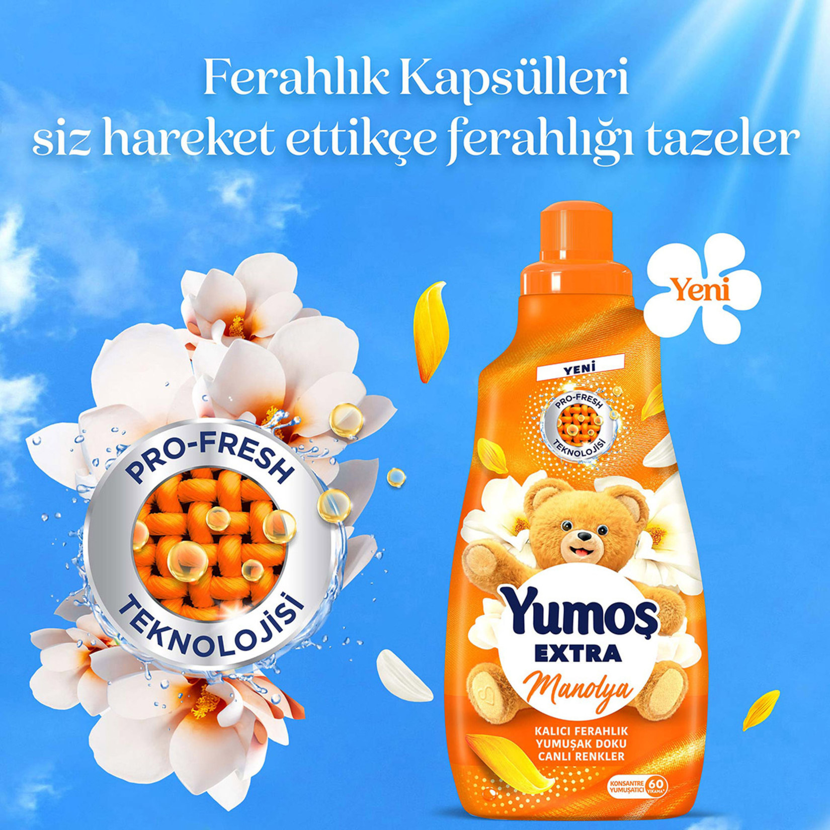 Yumoş Extra Konsantre Çamaşır Yumuşatıcı Manolya 1440 Ml - Görsel 5