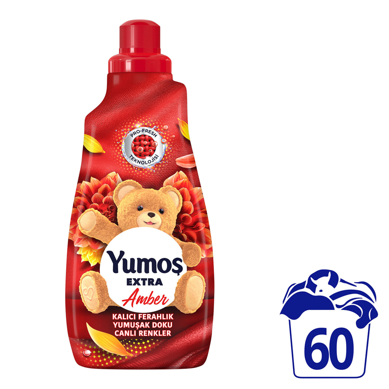 Yumoş Extra Konsantre Çamaşır Yumuşatıcı Amber 1440 ml 60 Yıkama - Görsel 2