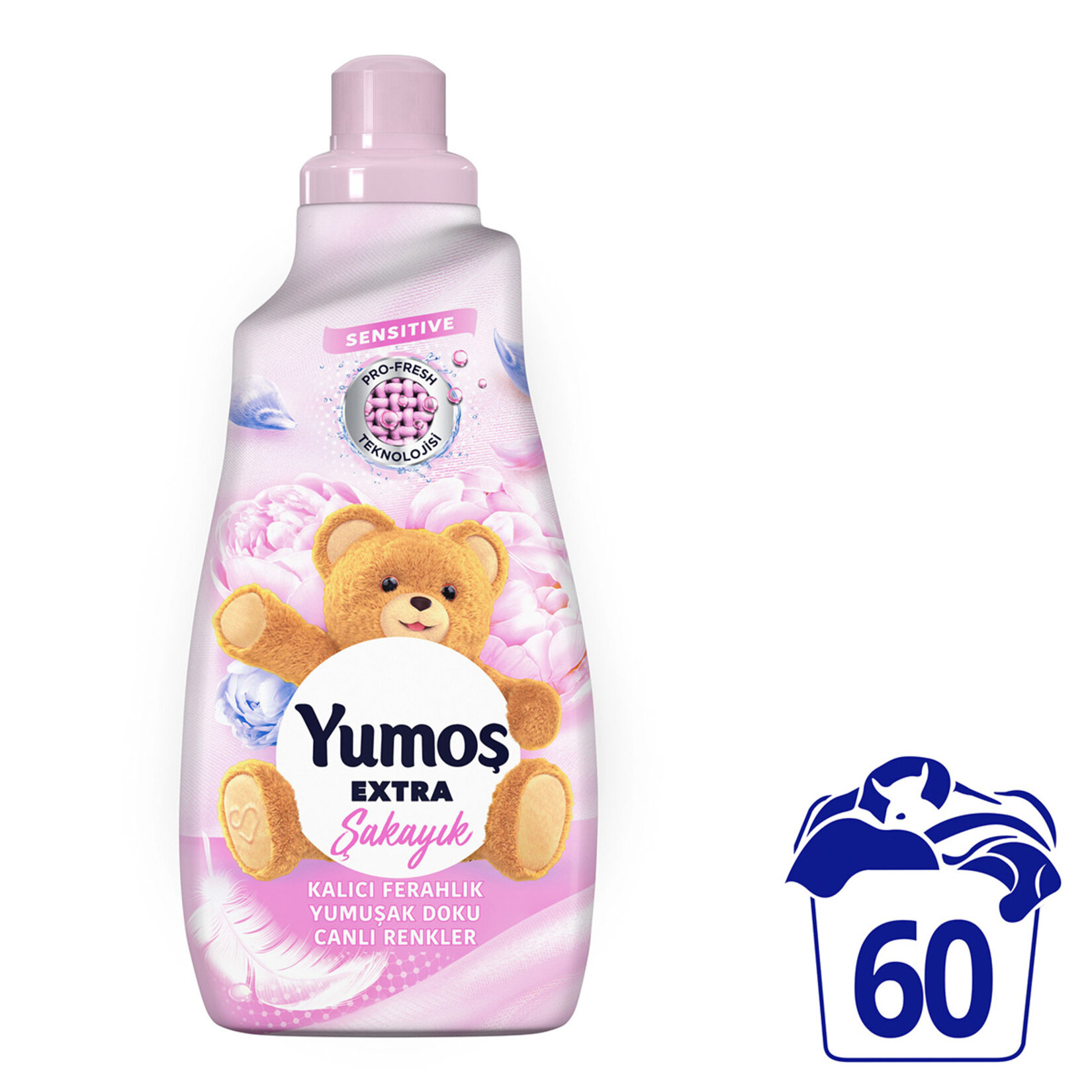 Yumoş Extra Konsantre Çamaşır Yumuşatıcı Şakayık 1440 ml 60 Yıkama - Görsel 2
