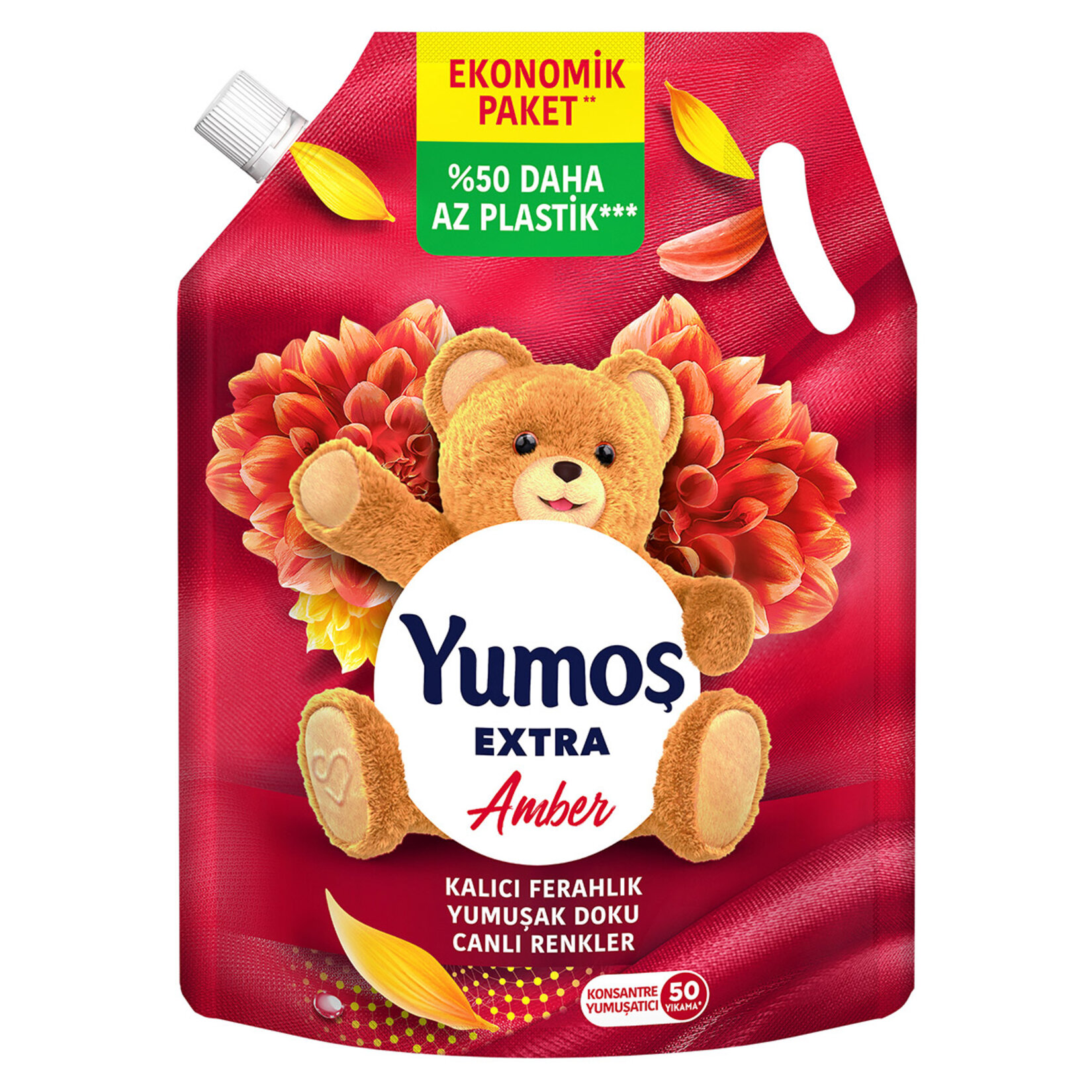Yumoş Extra Amber Konsantre Yumuşatıcı Pouch 1200 Ml - Görsel 1