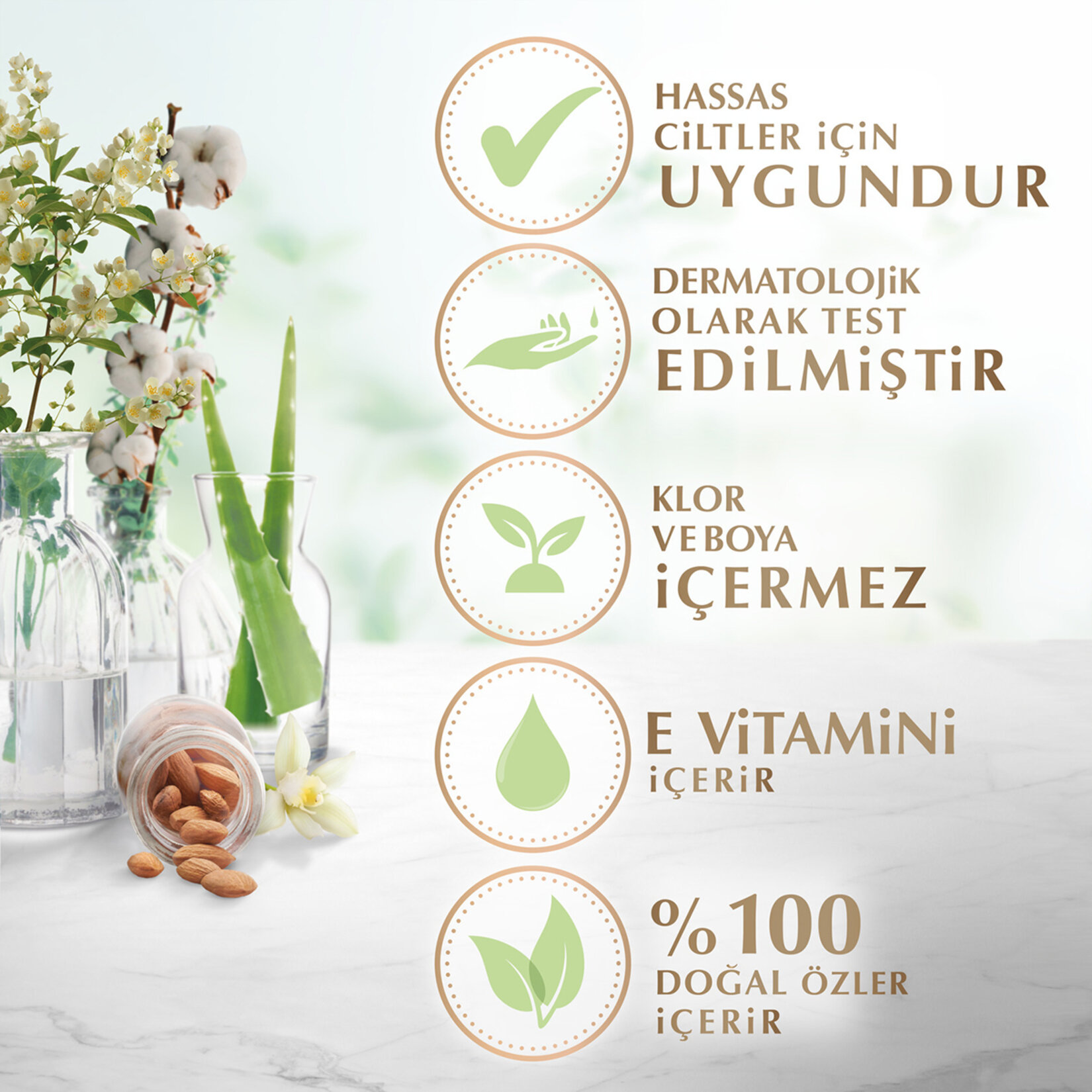 Yumoş Çamaşır Yumuşatıcısı Doğal Özler Vanilya 50 Yıkama 1200 Ml - Görsel 5