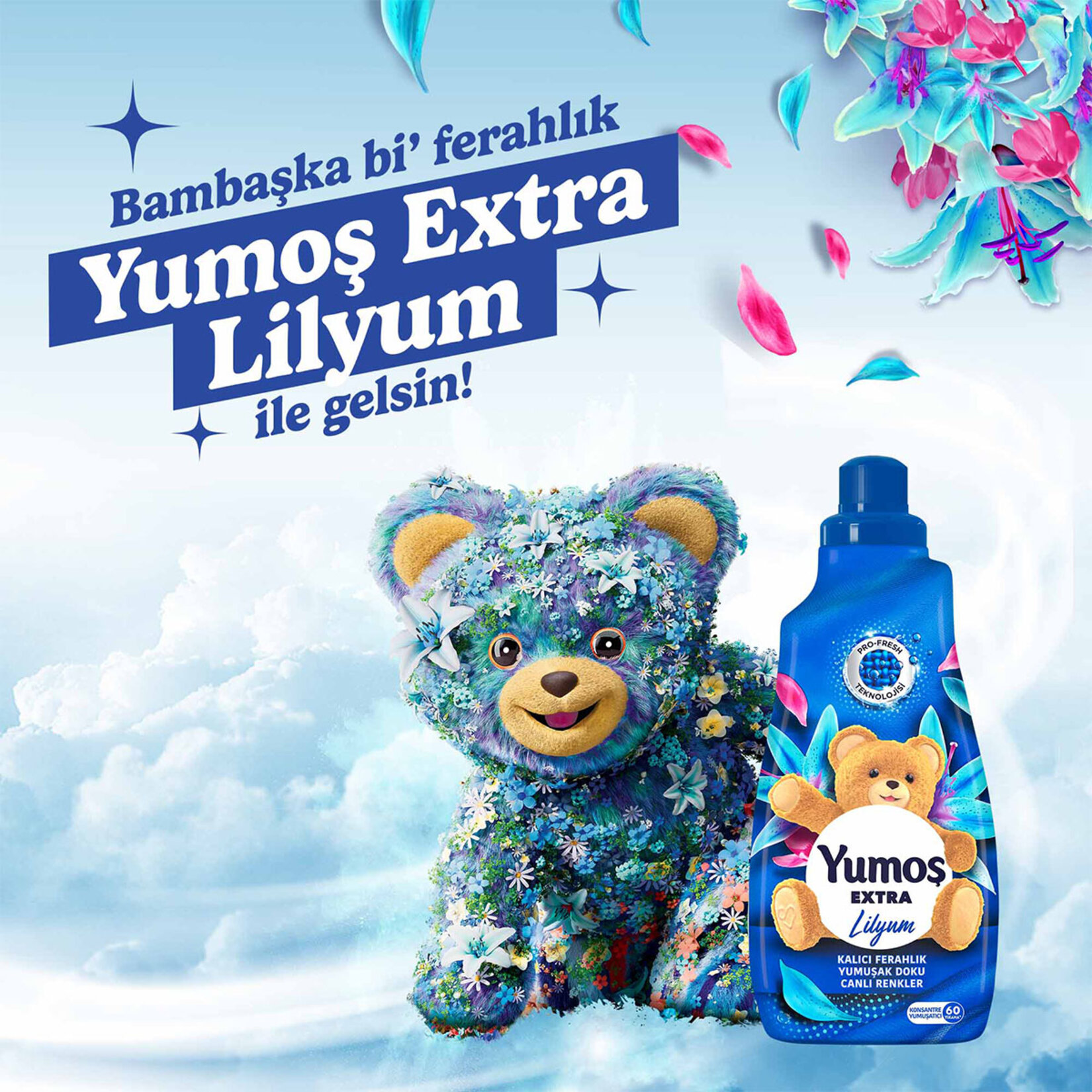 Yumoş Extra Konsantre Çamaşır Yumuşatıcısı Lilyum 1440 ML 60 Yıkama - Görsel 3