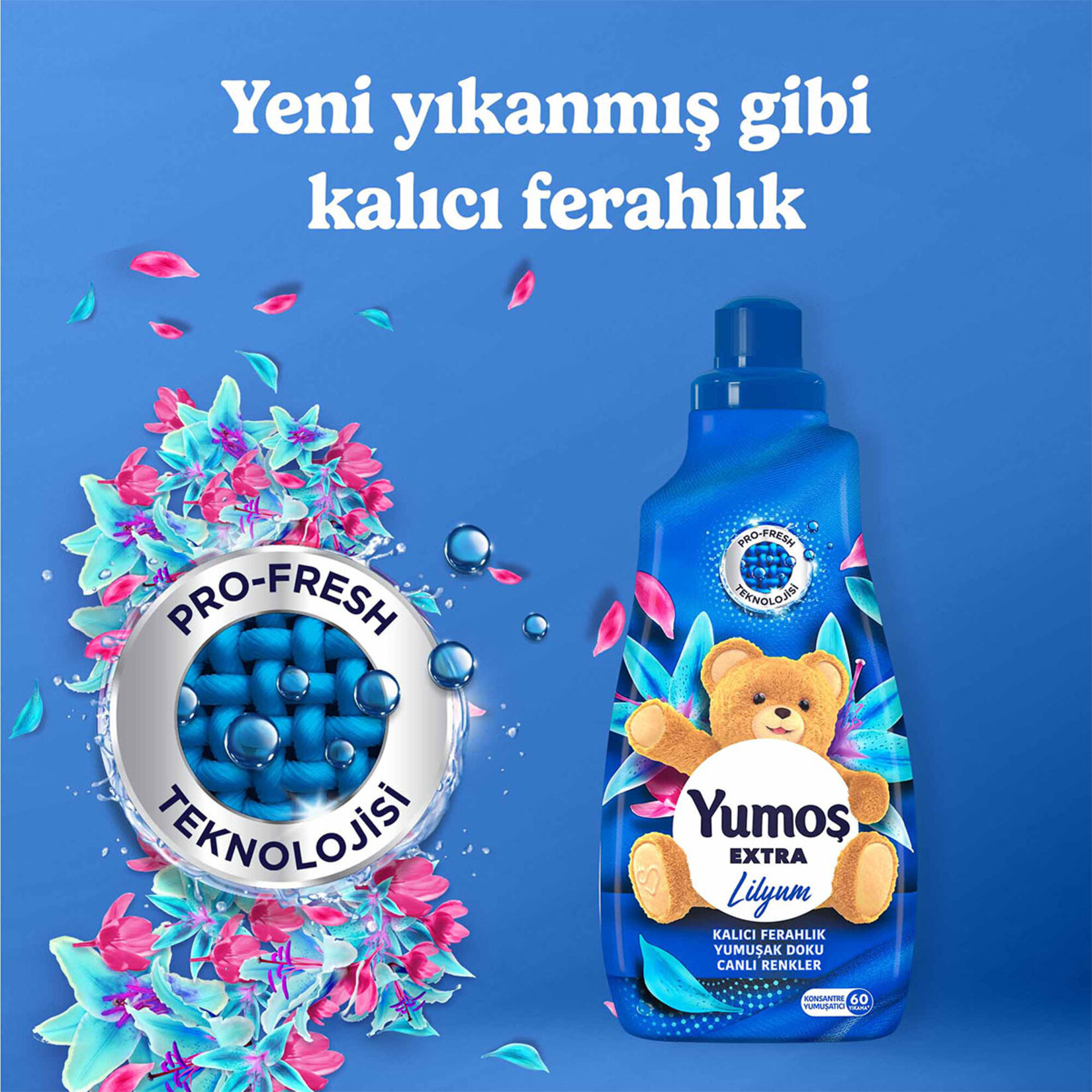 Yumoş Extra Konsantre Çamaşır Yumuşatıcısı Lilyum 1440 ML 60 Yıkama - Görsel 5