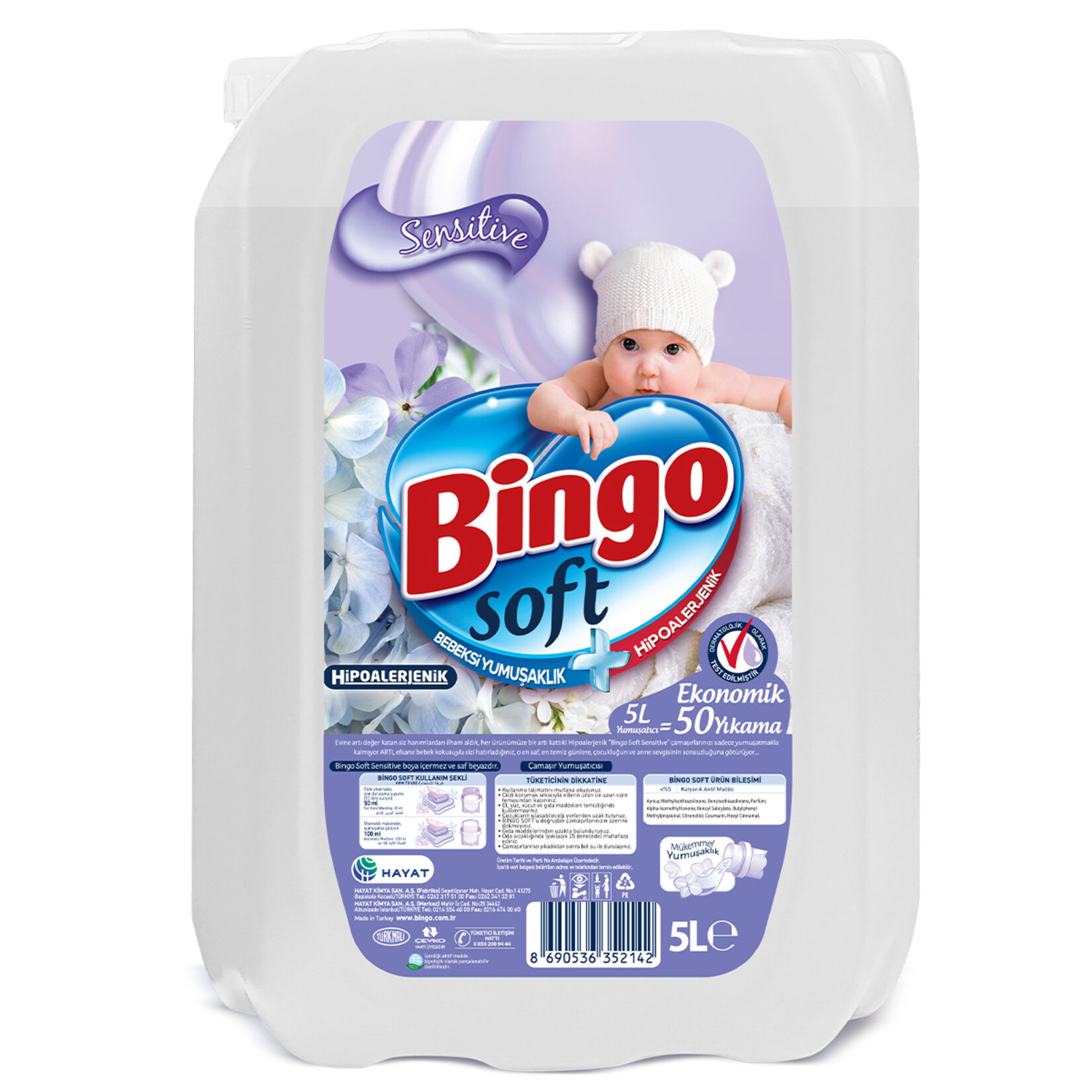 Bingo Soft Yumuşatıcı 5 L Sensitive