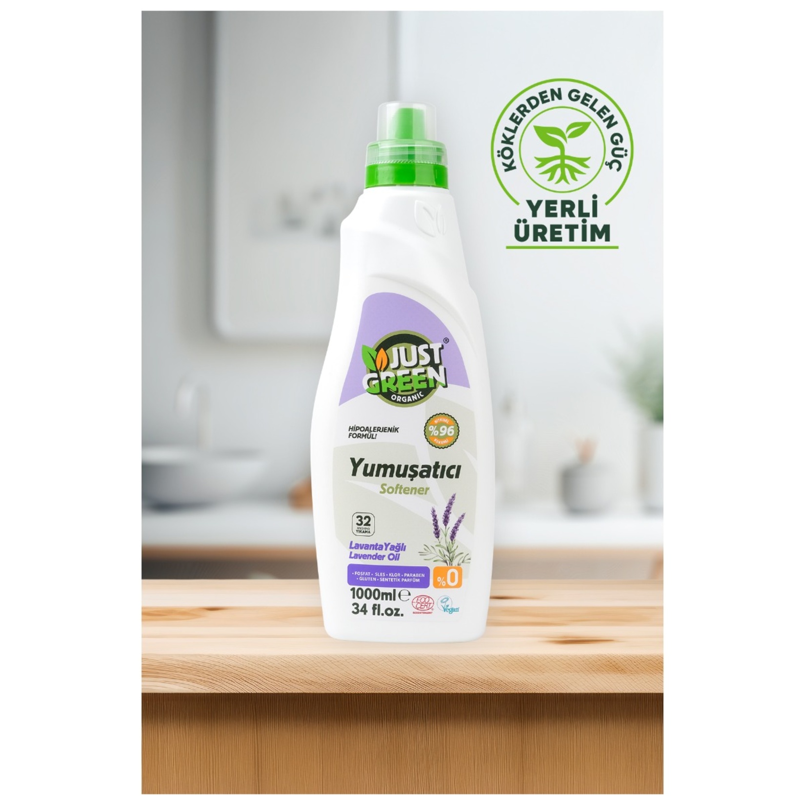 Just Green Organic Yumuşatıcı 32 Yıkama 1 L - Görsel 4