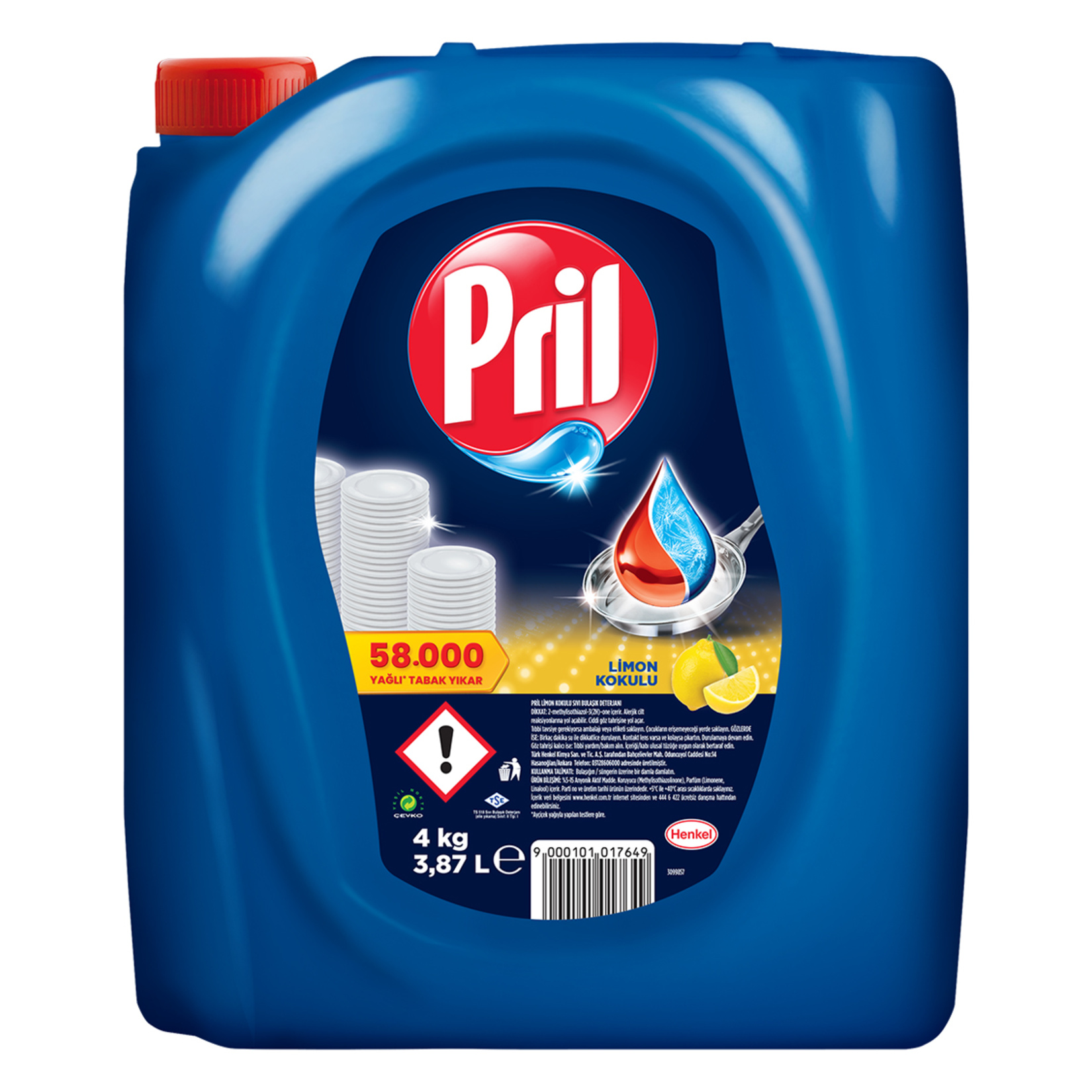 Pril Sıvı Bulaşık Deterjanı 4kg Limon - Görsel 1