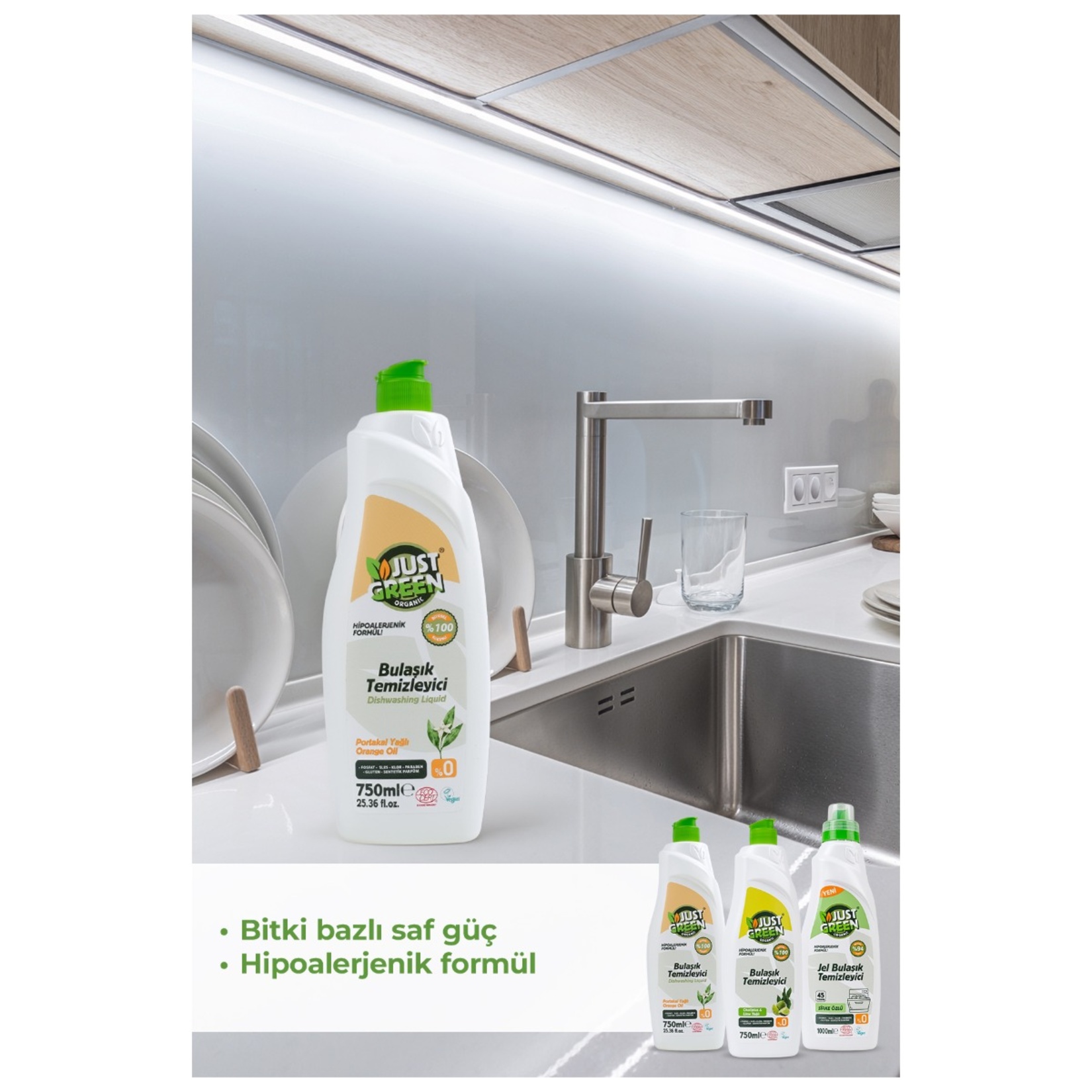 Just Green Organic Bulaşık Temizleyici 750 Ml - Görsel 8