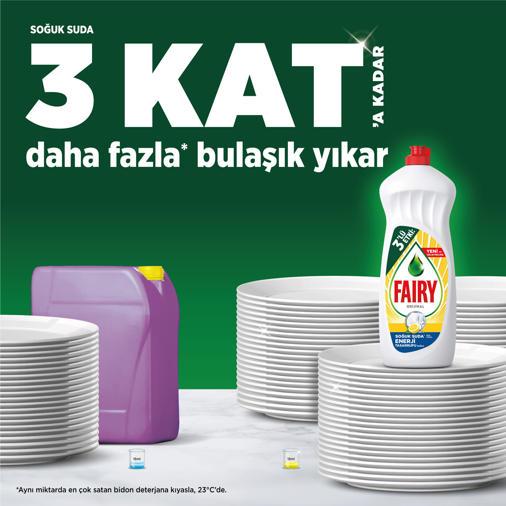 Fairy Temiz & Ferah Elma Kokulu Elde Yıkama 1.5 L - Görsel 2