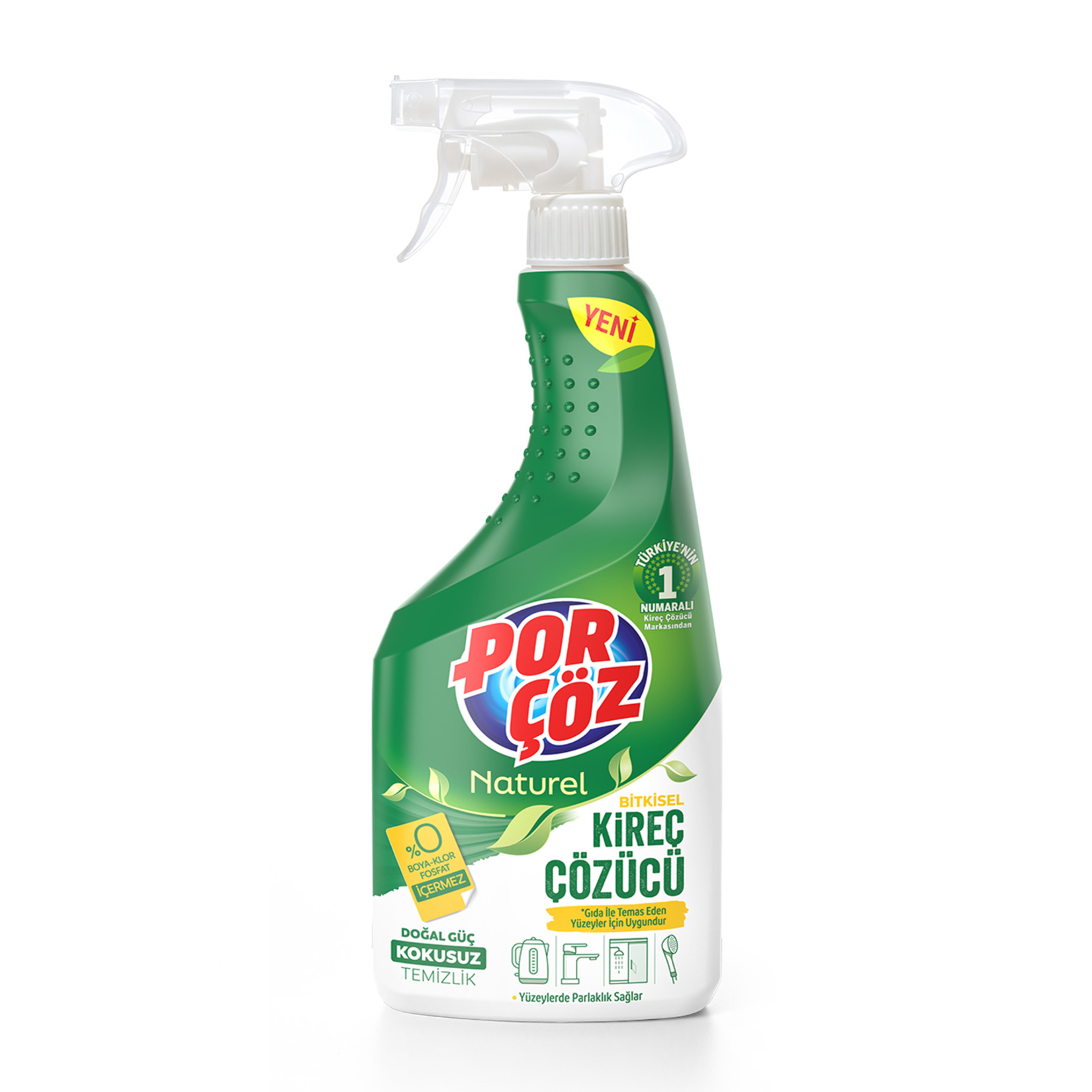 Porçöz Naturel Bitkisel Kireç Çözücü Sprey 750 Ml - Görsel 1