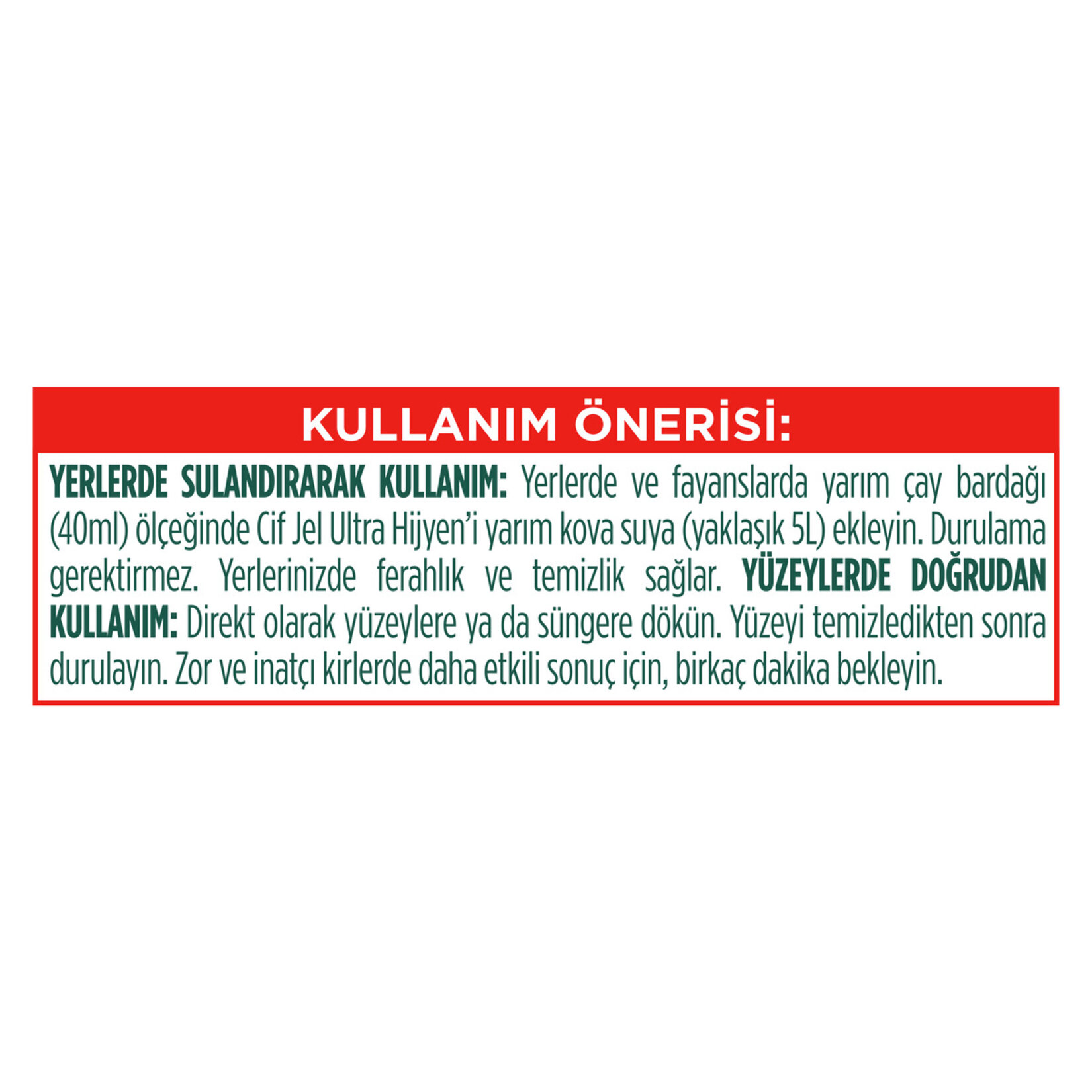 Cif Ultra Hijyen Jel 750 Ml - Görsel 5