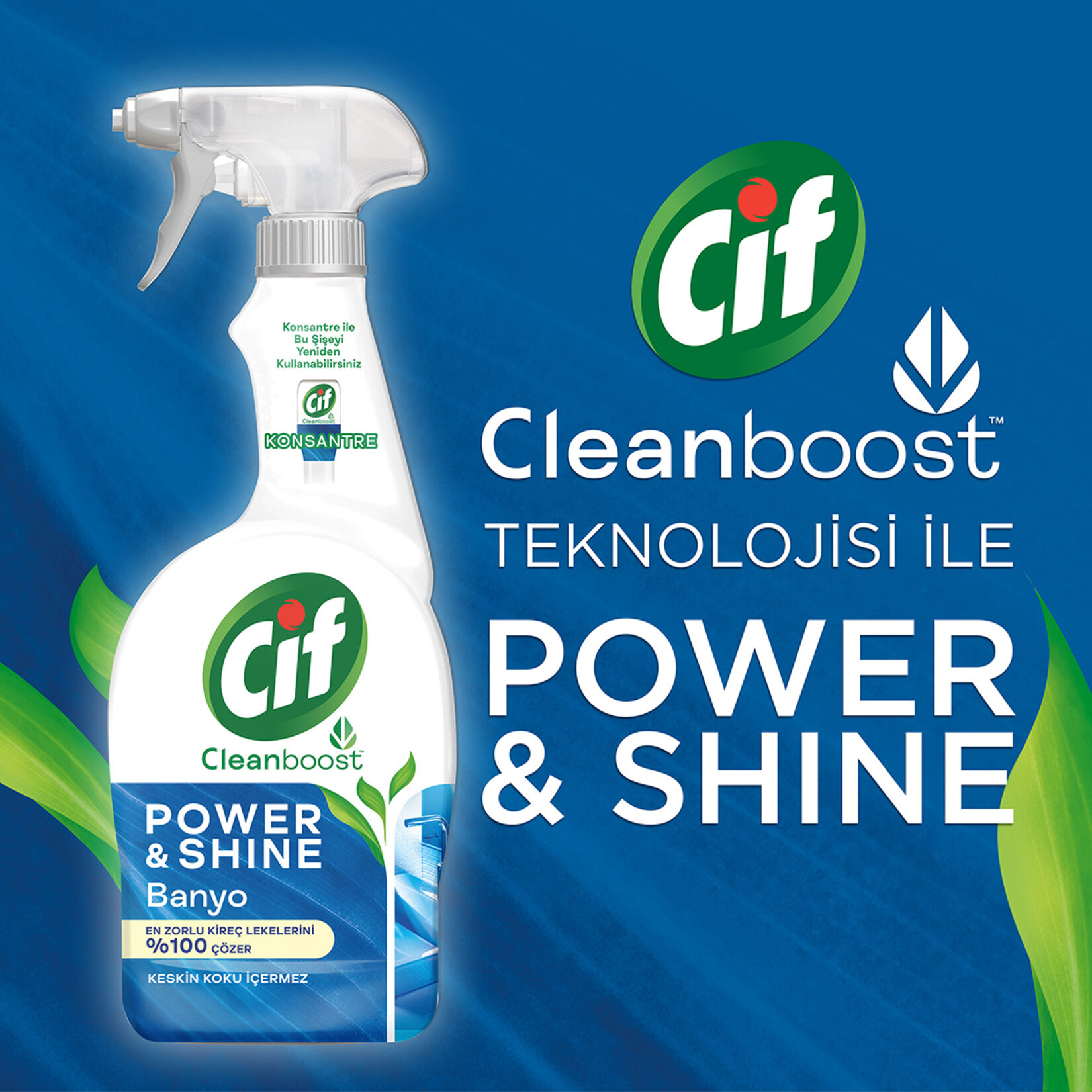 Cif Power & Shine Sprey Banyo Kireç Çözücü 2 x 750 Ml - Görsel 3