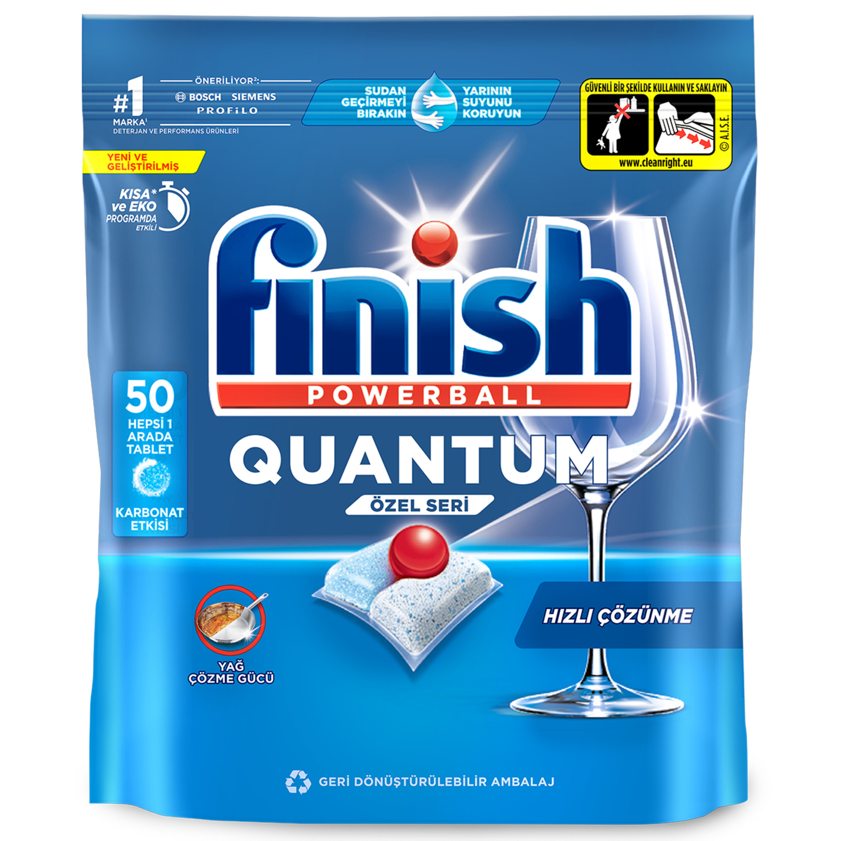 Finish Quantum Özel Seri 50'li Bulaşık Makinesi Tableti 520 G - Görsel 1