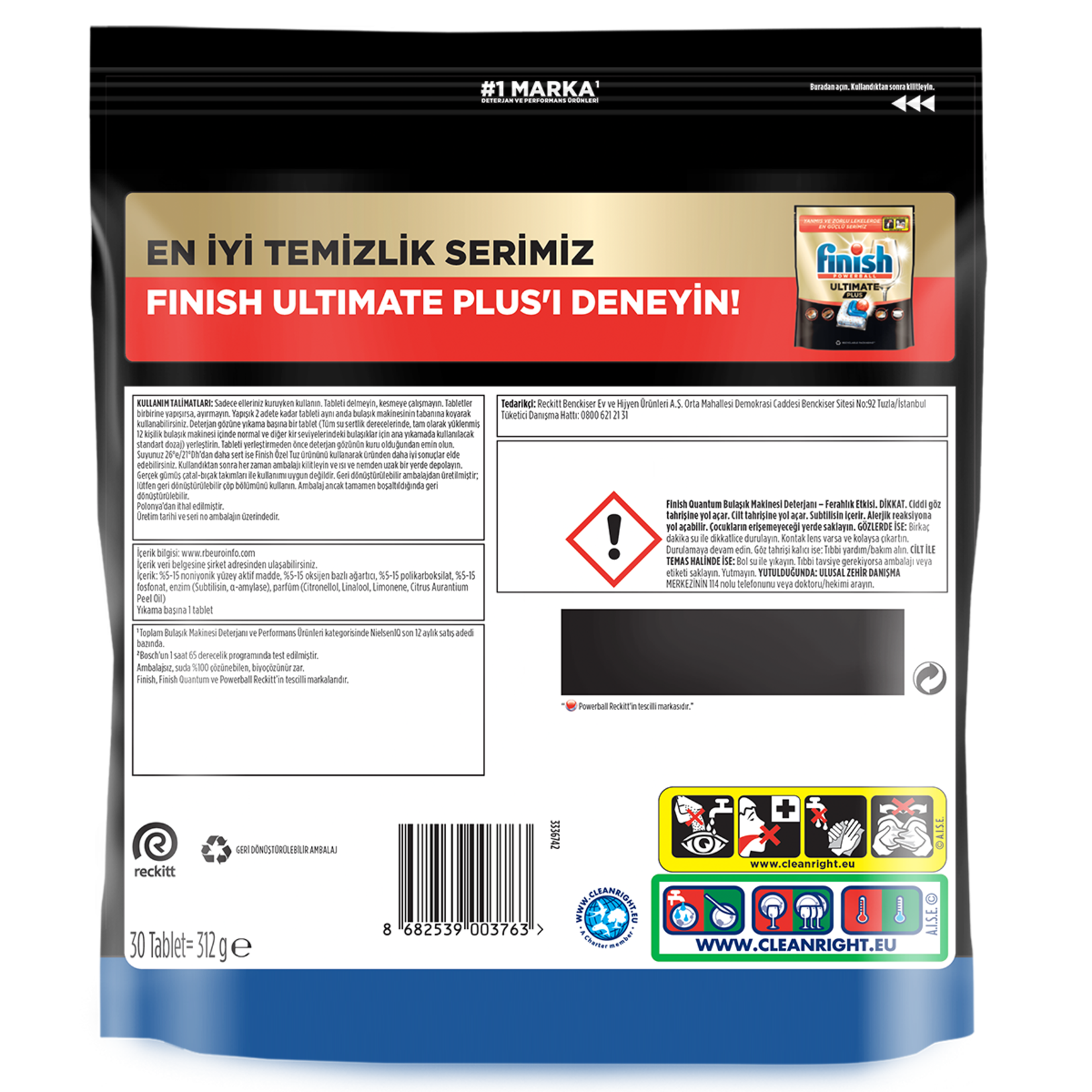 Finish Quantum 30 Kapsül Bulaşık Makinesi Deterjanı Tableti - Görsel 2