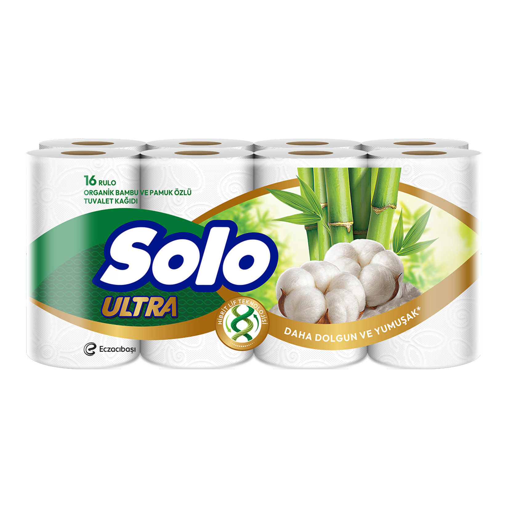 Solo Ultra Organik Bambu & Pamuk Özlü Tuvalet Kağıdı 16'lı