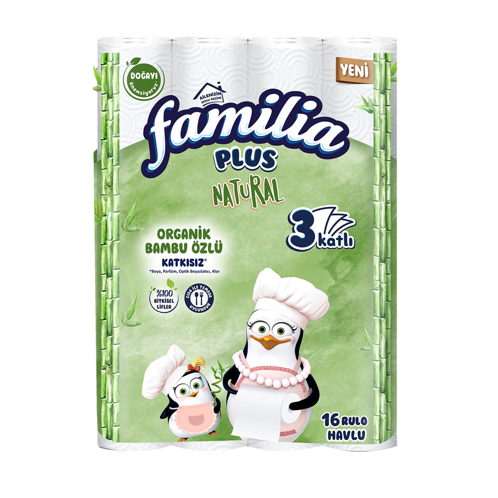 Familia Plus Natural Havlu 16'lı