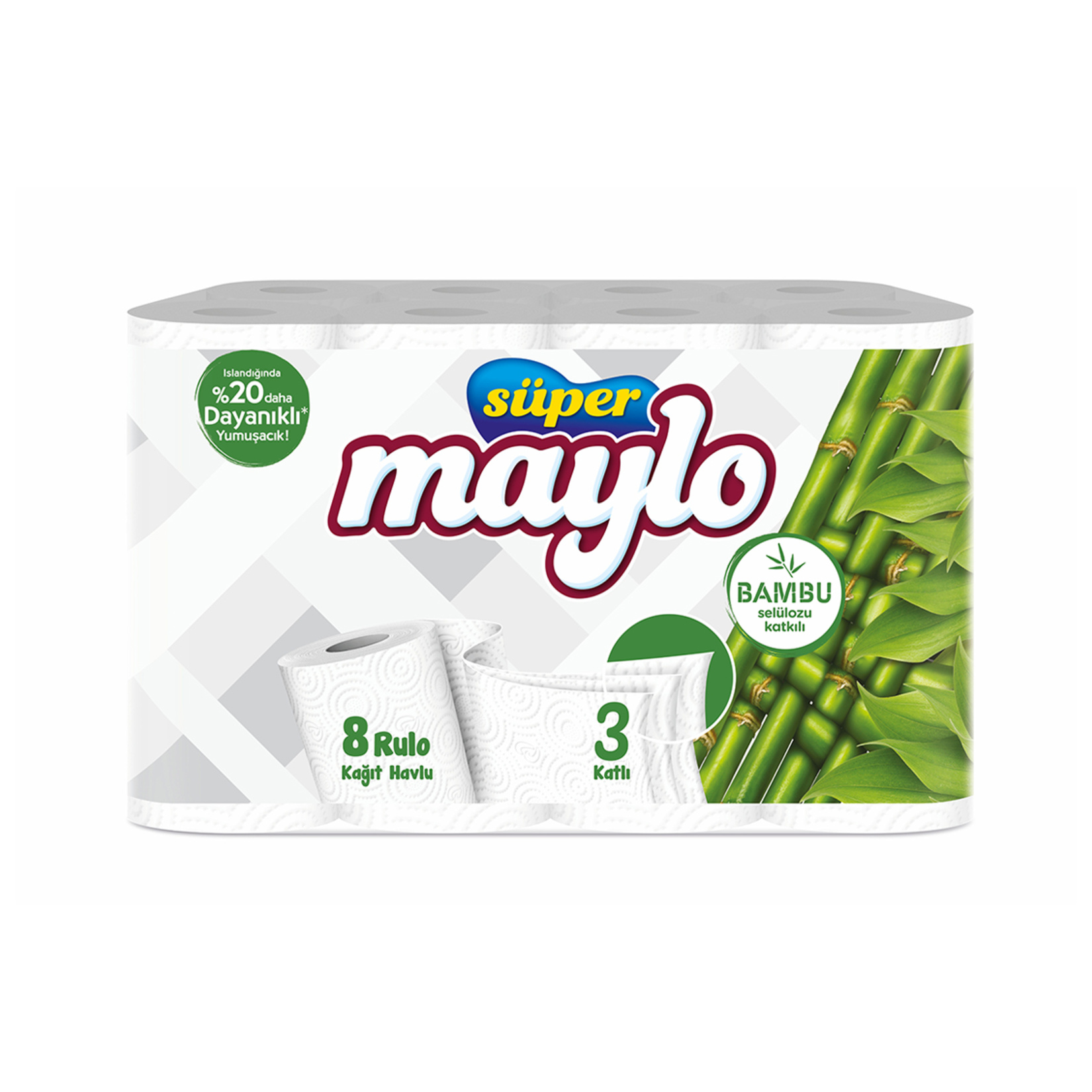 Süper Maylo Bambu Katkılı Kağıt Havlu 8'li