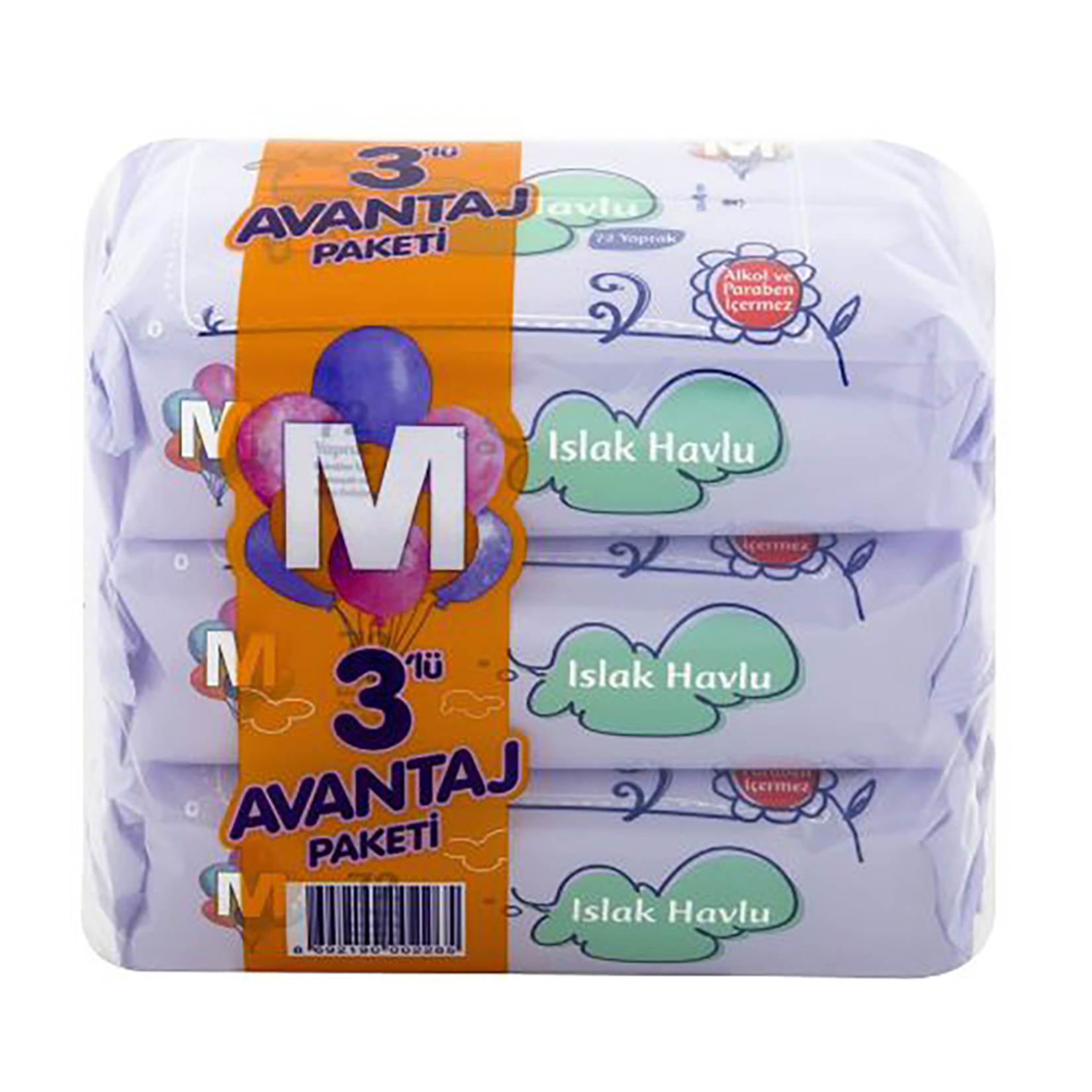 Migros Islak Havlu 3x72'li