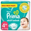Prima Bebek Bezi Aktif Bebek 4+ Beden 68 Adet Mega Fırsat Paketi - Görsel 2