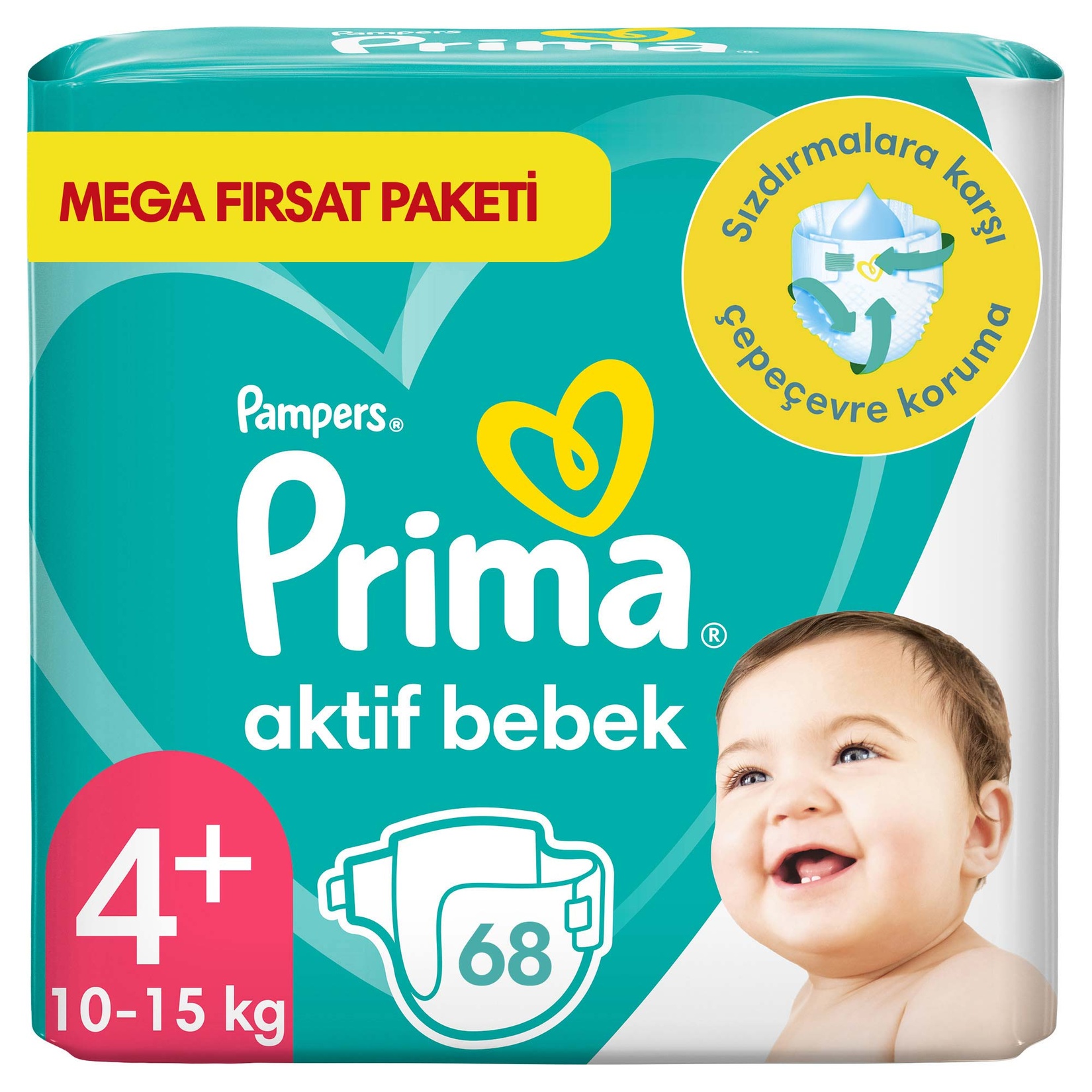 Prima Bebek Bezi Aktif Bebek 4+ Beden 68 Adet Mega Fırsat Paketi - Görsel 2