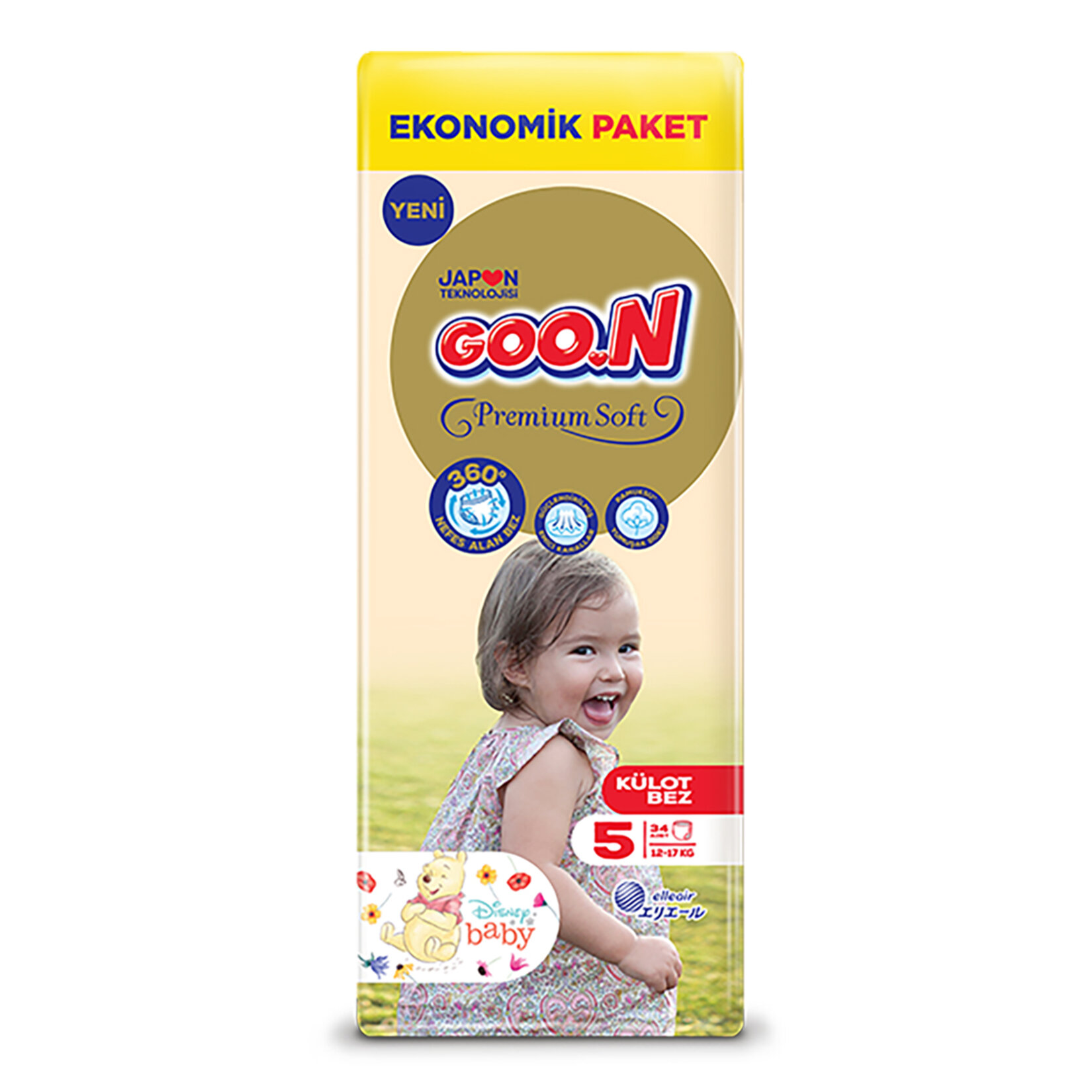 Goon Premium Soft Külot Bez 5 Bedene 12-20 Kg 34'lü
