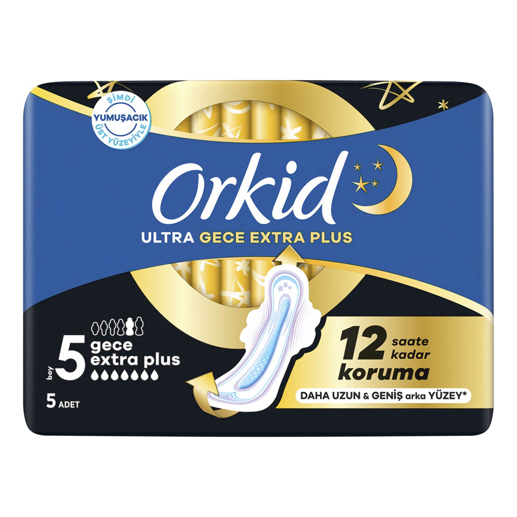 Orkid Ultra Extra Tekli Gece Extra Plus 5'li - Görsel 1