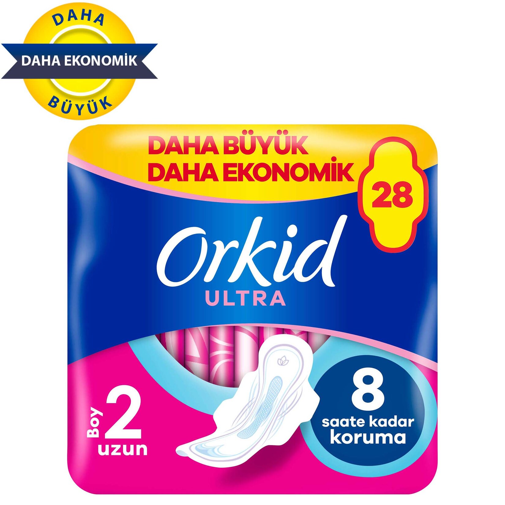 Orkid Ultra Ekstra Uzun Ped 28'li - Görsel 2