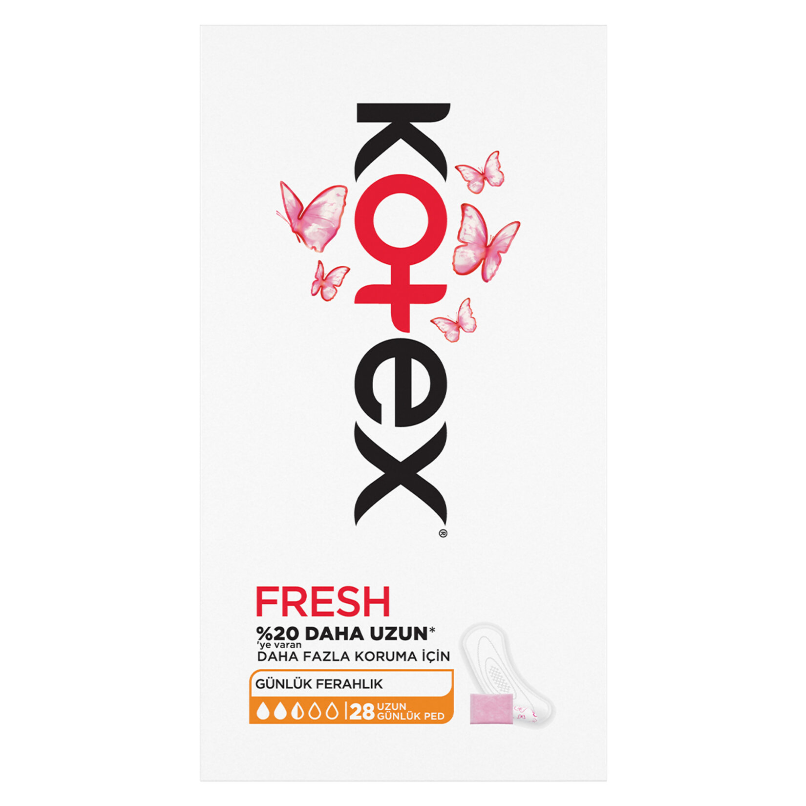 Kotex Günlük Ped Uzun Ekonomik Paket 28 Ped - Görsel 1