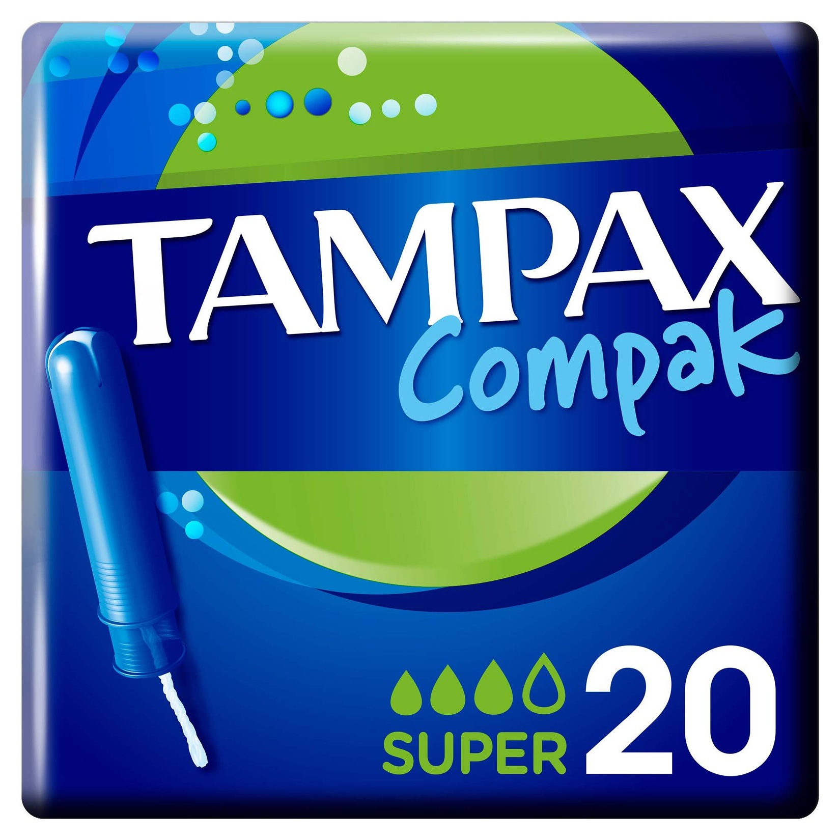 Tampax Compak Super Tampon Aplikatörlü 20'li - Görsel 1
