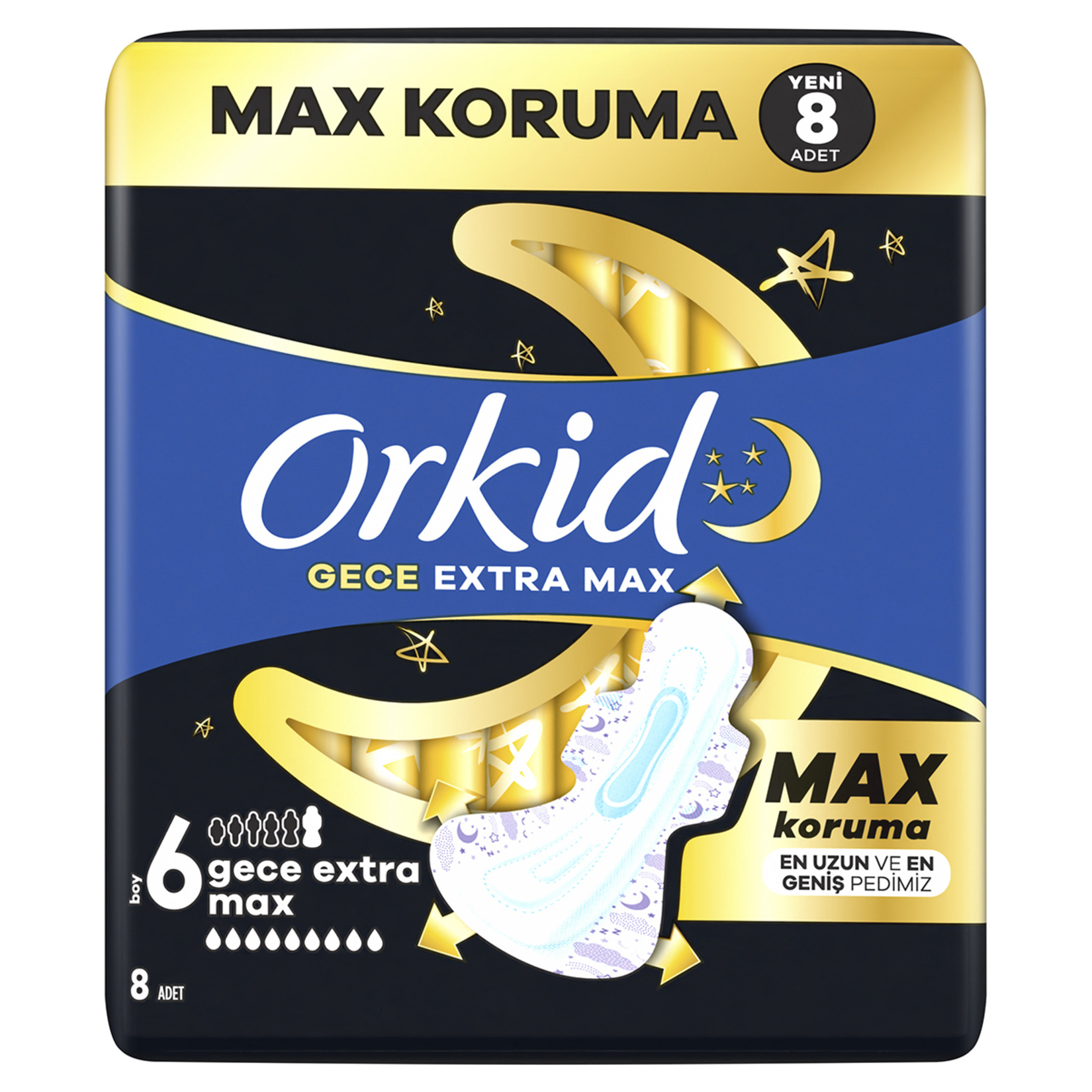 Orkid Ultra Ekstra Gece Ekstra Max 8'li - Görsel 1