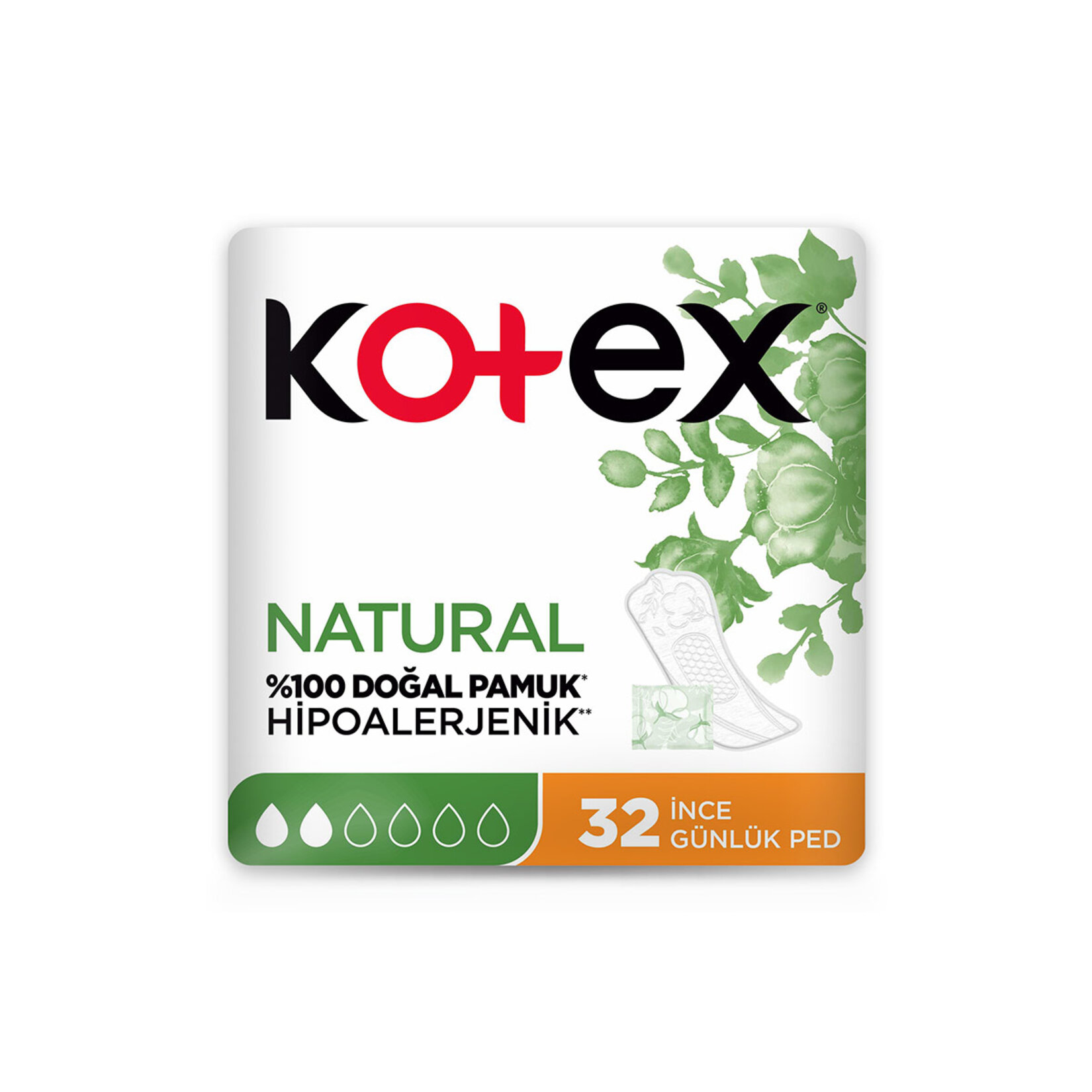 Kotex Natural İnce Günlük Ped 32'li - Görsel 2
