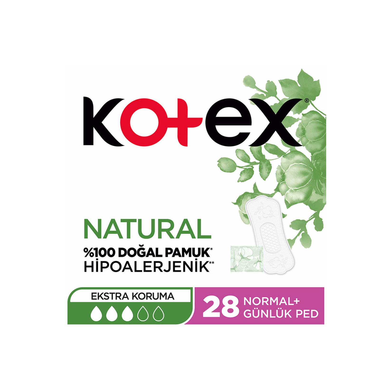 Kotex Natural Normal Günlük Ped 28'li - Görsel 2