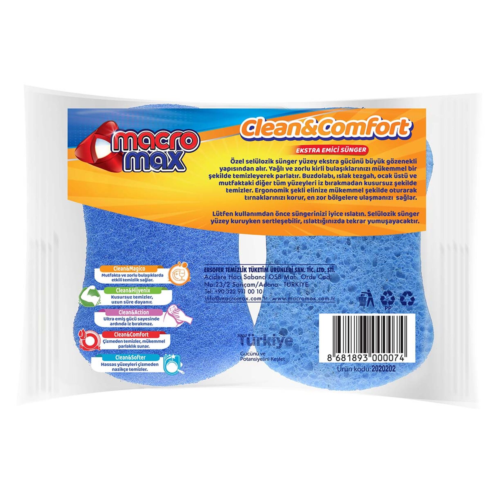 Macromax Comfort Sünger 2'li - Görsel 2