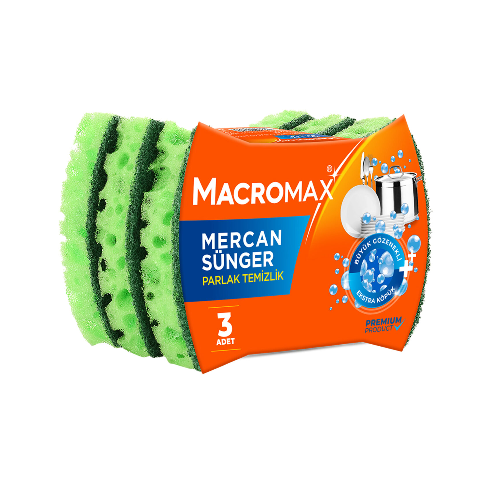 Macromax Mercan Sünger 3'lü - Görsel 2